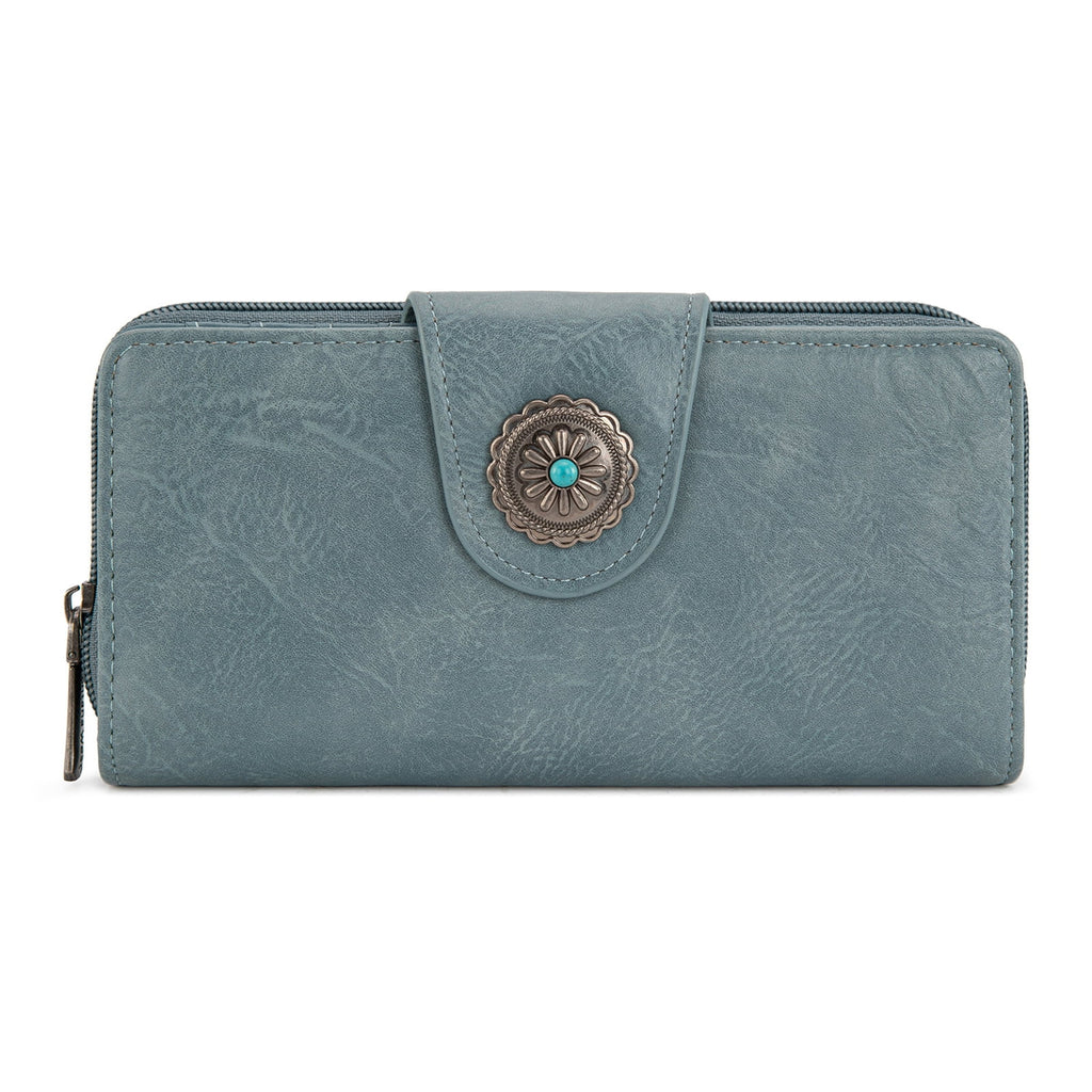 Montana West Purses for Women RFID Blocking Wallet Large Capacity Phone Clutch Wallet Ladies Western Bifold Wallet Wallets for Women Leather Wallet with Card Holder