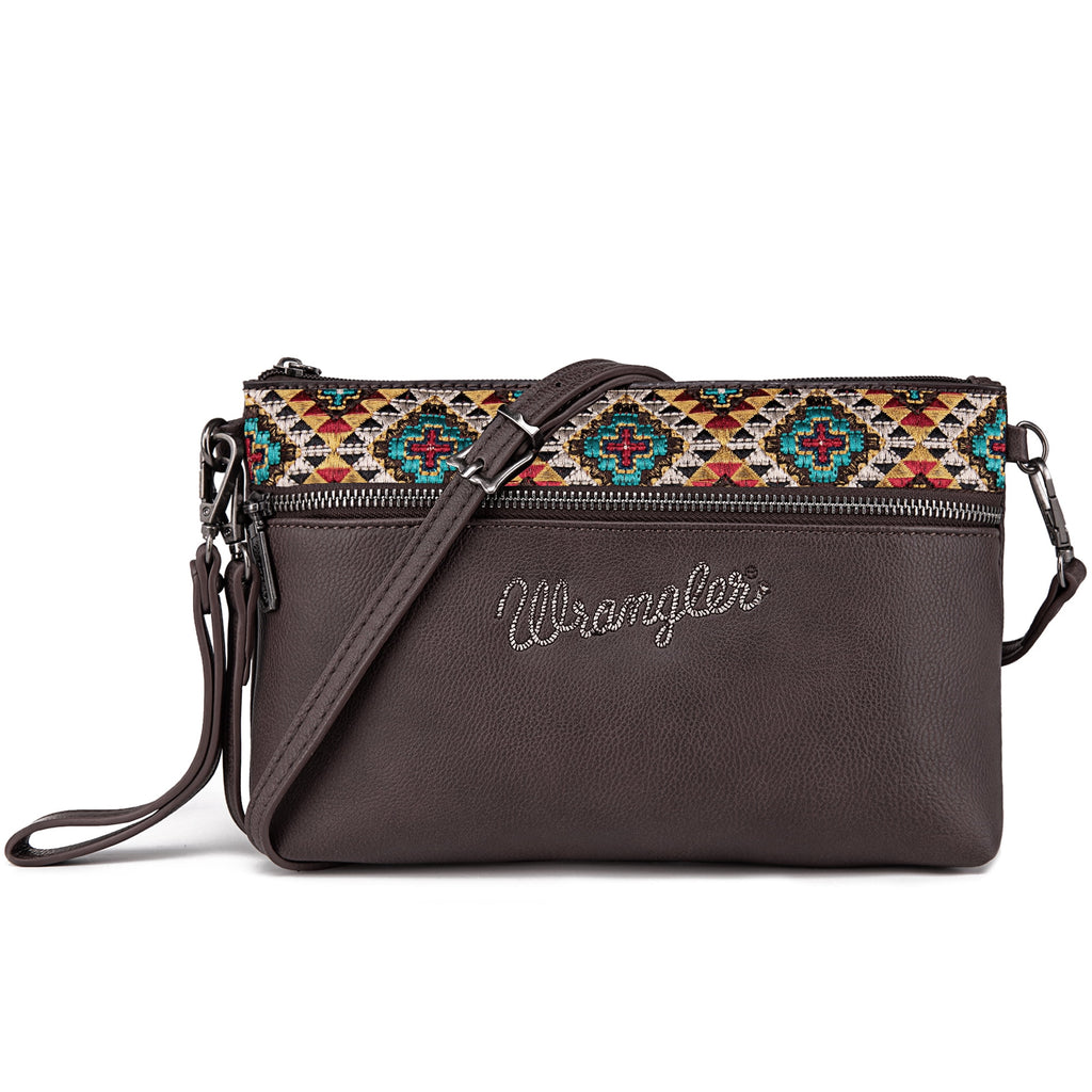 Wrangler Western Cowhide Crossbody Bags for Women Clutch Wristlet Purse