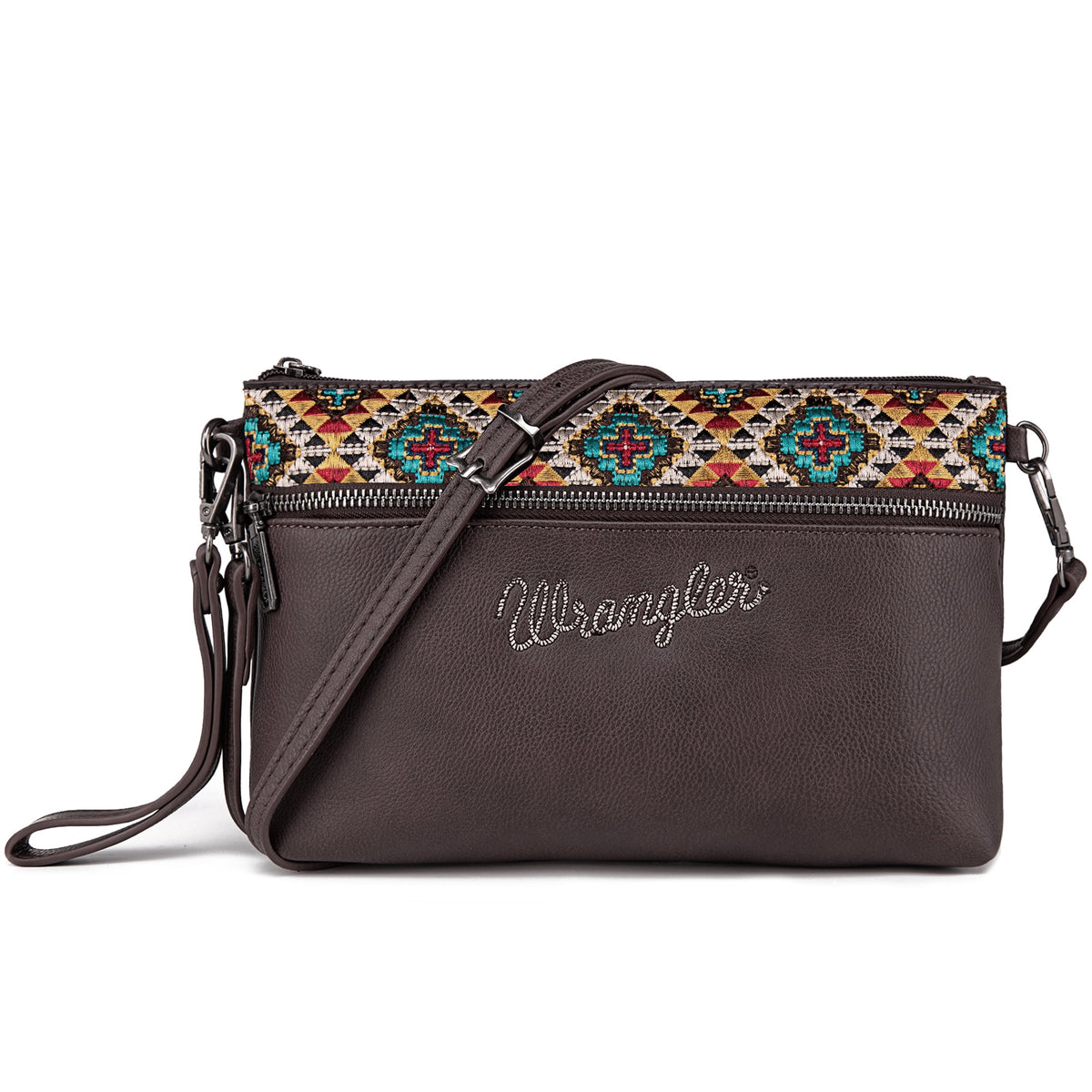Wrangler Western Cowhide Crossbody Bags for Women Clutch Wristlet Purse