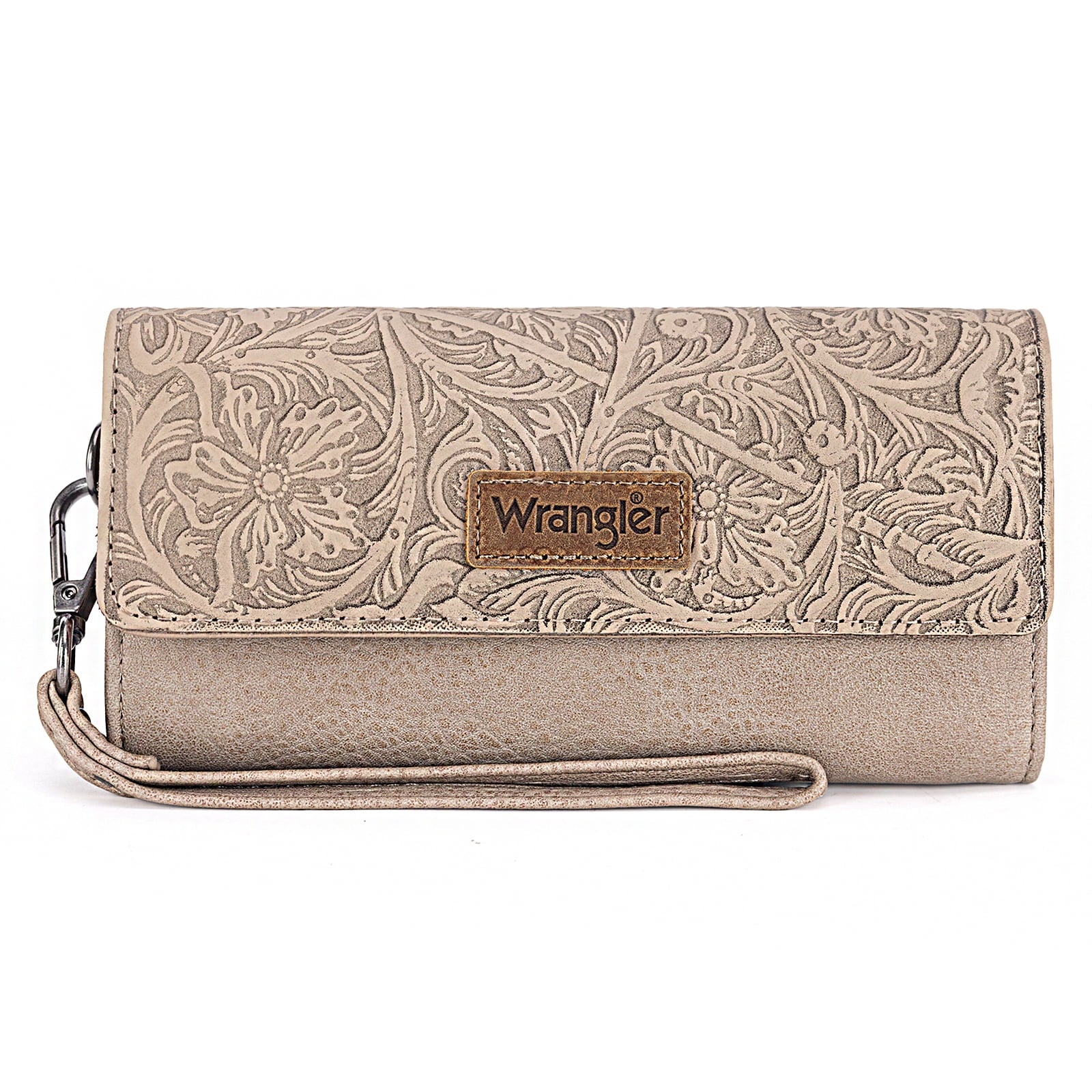 Wrangler Western Wallets for Women Trifold Wristlet Wallets Large Capacity Women Clutch Wallet with Coin Purse