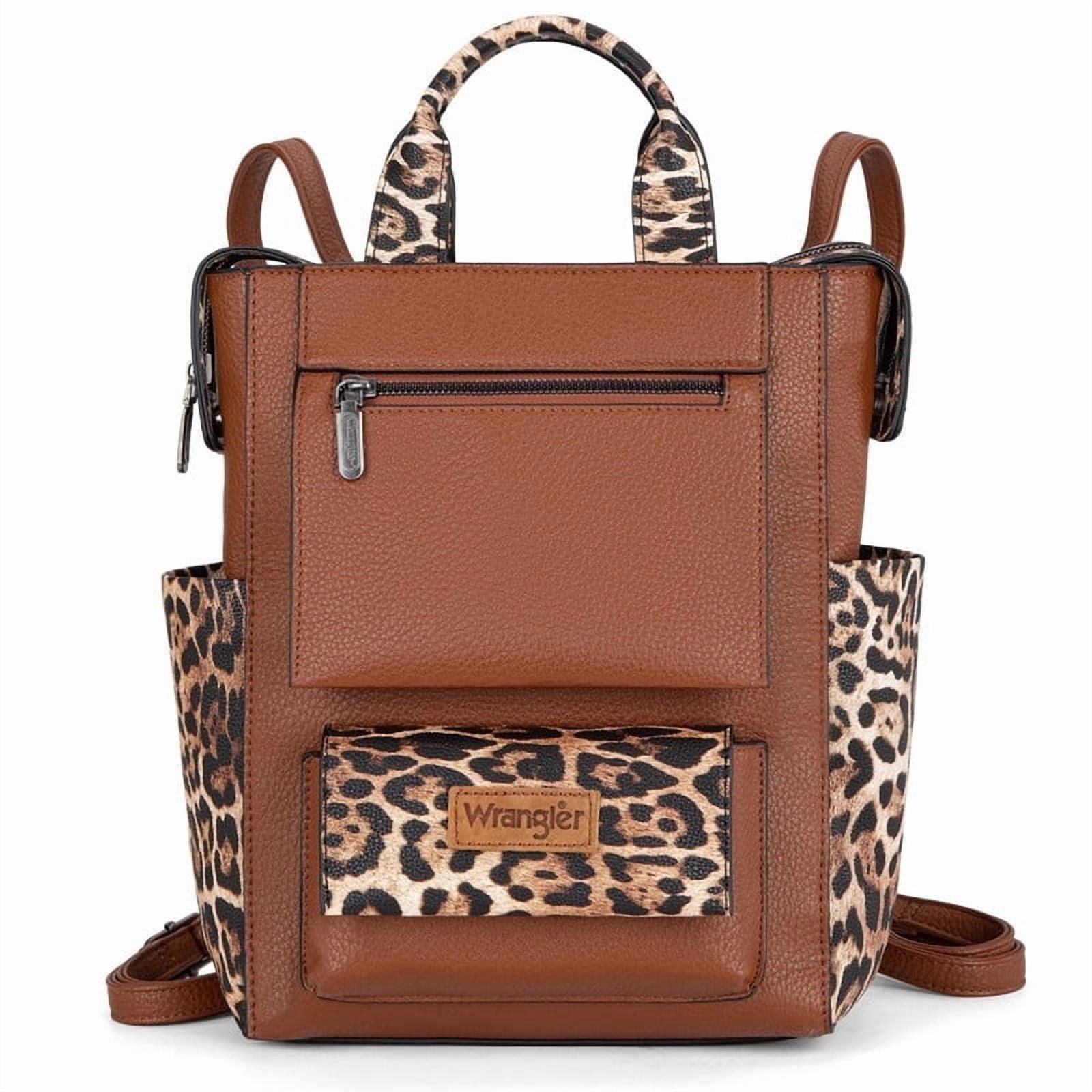 Wrangler Women Backpack Purse Convertible Backpack Vegan Leather Ladies Anti Theft Backpack with Adjustable Strap