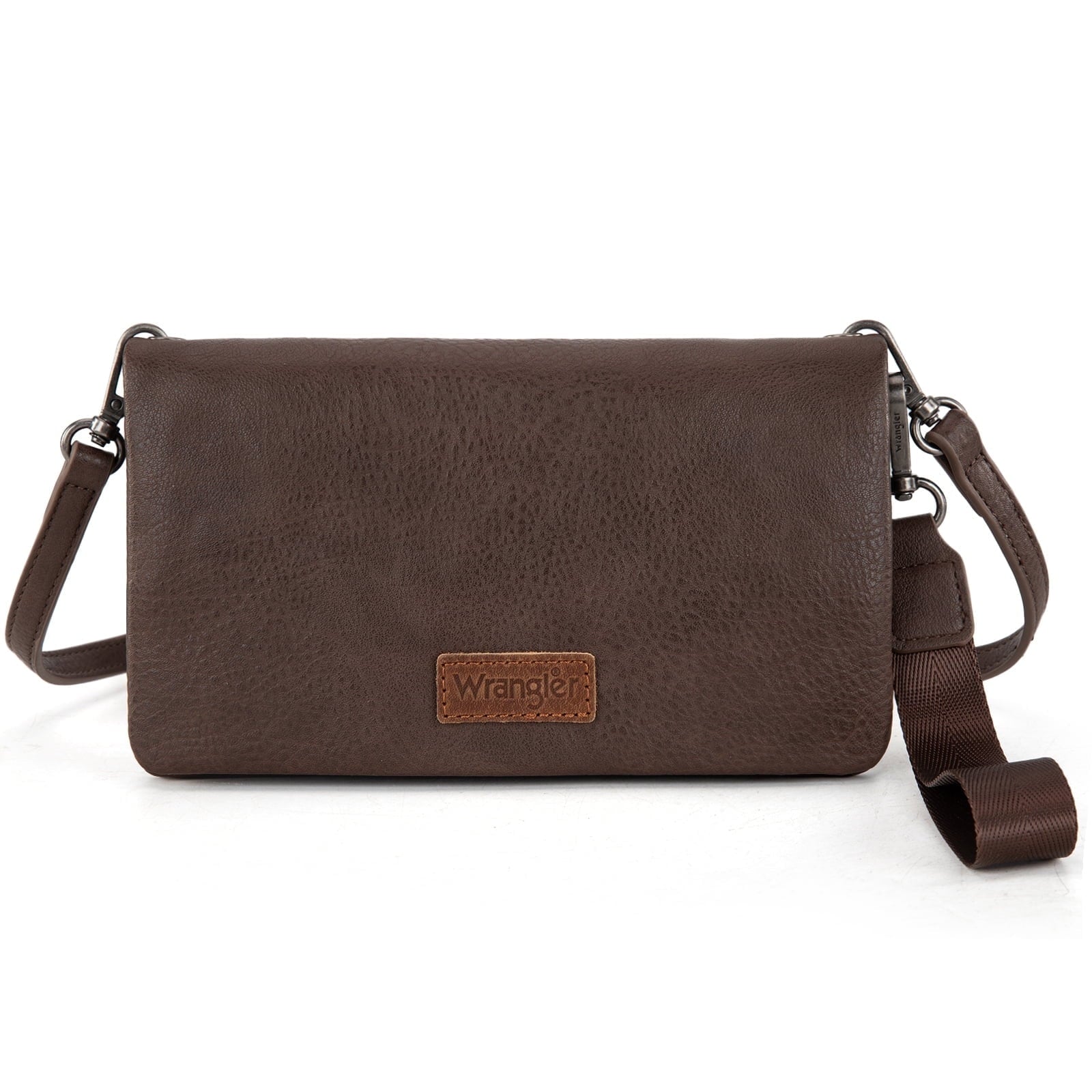 Wrangler Womens Wristlet Wallet RFID Blocking Bifold Clutch Credit Card Holder Purse with Crossbody Strap