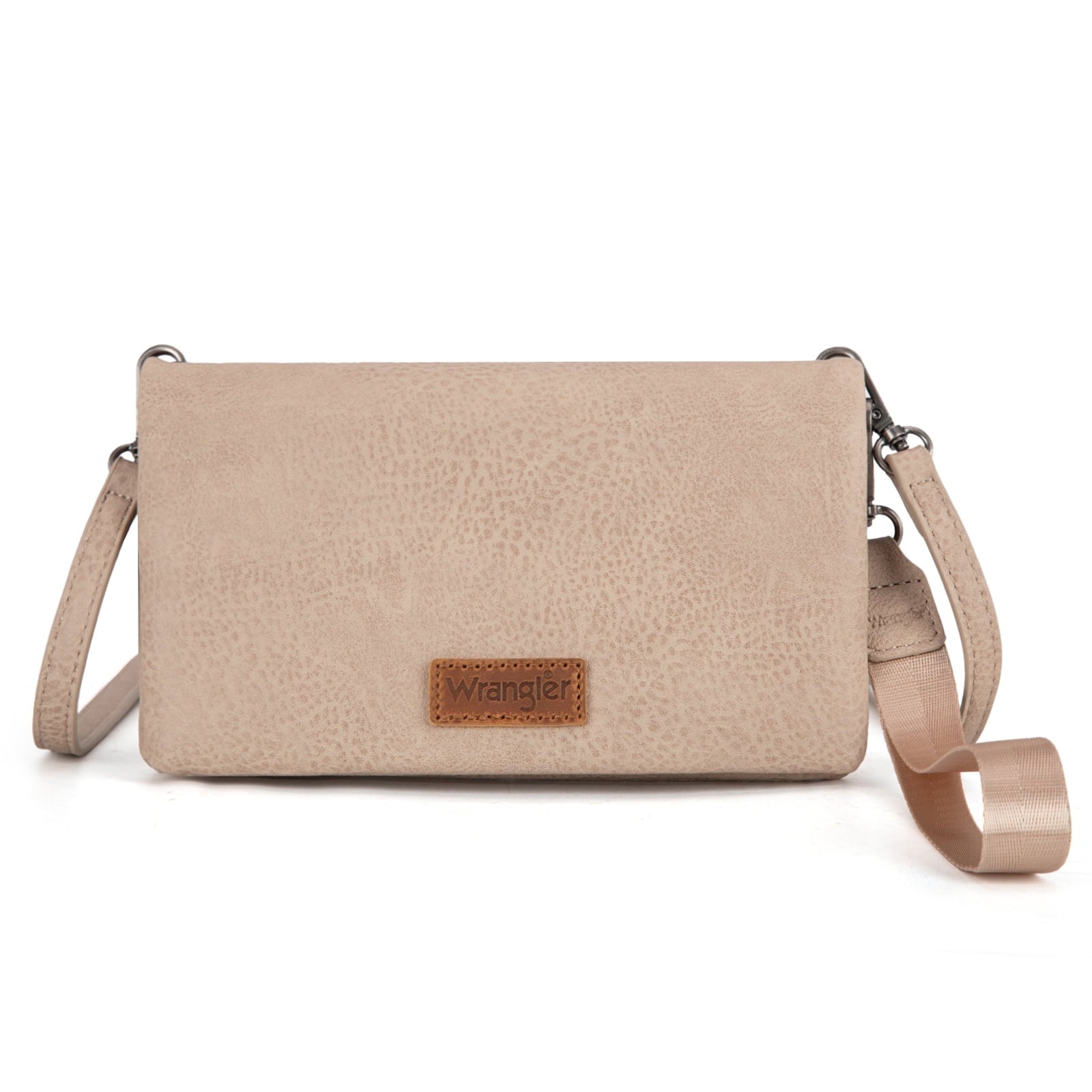 Wrangler Womens Wristlet Wallet RFID Blocking Bifold Clutch Credit Card Holder Purse with Crossbody Strap