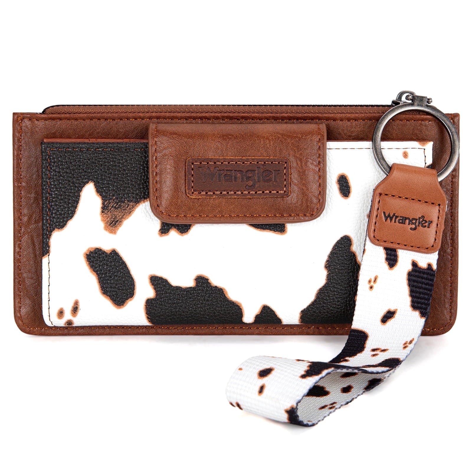 Wrangler Minimalist Wristlet Wallet with Phone Slot & RFID Protection & Smooth Zipper