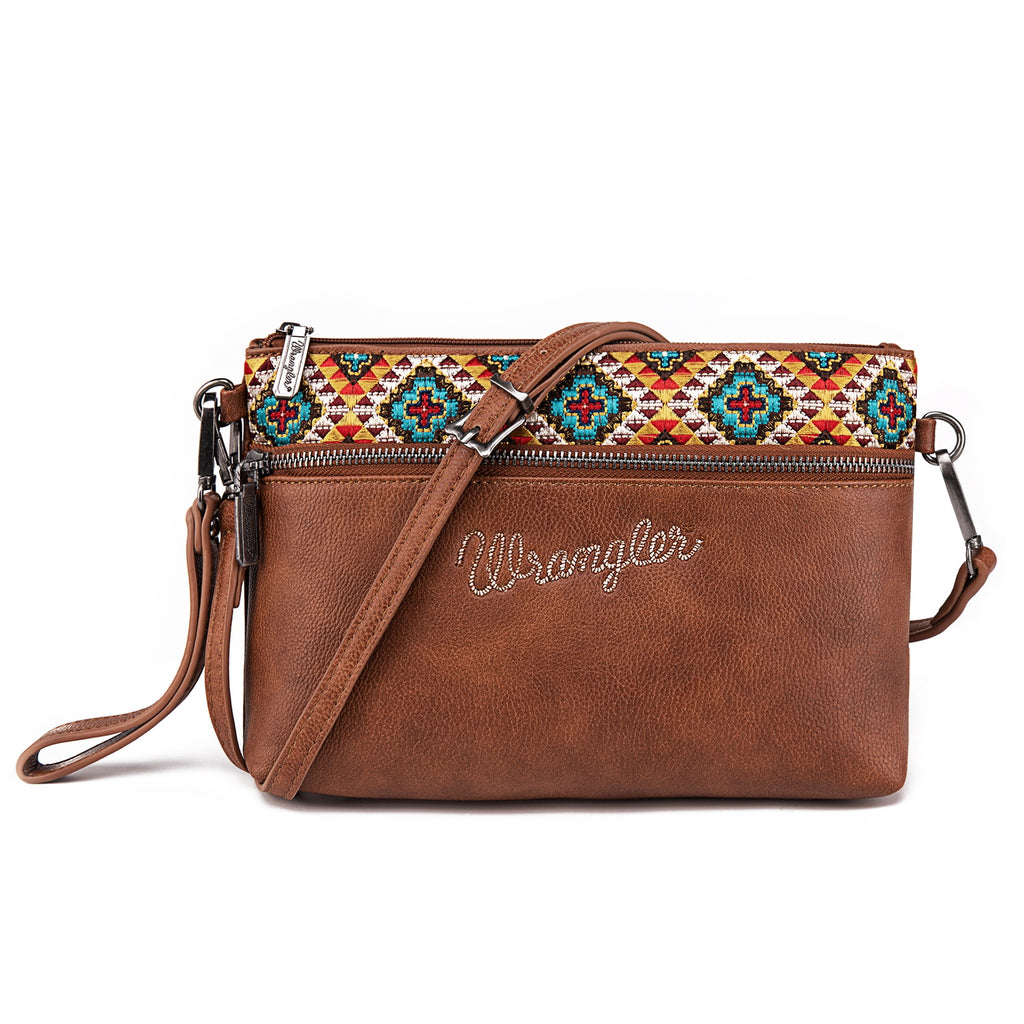 Wrangler Western Cowhide Crossbody Bags for Women Clutch Wristlet Purse
