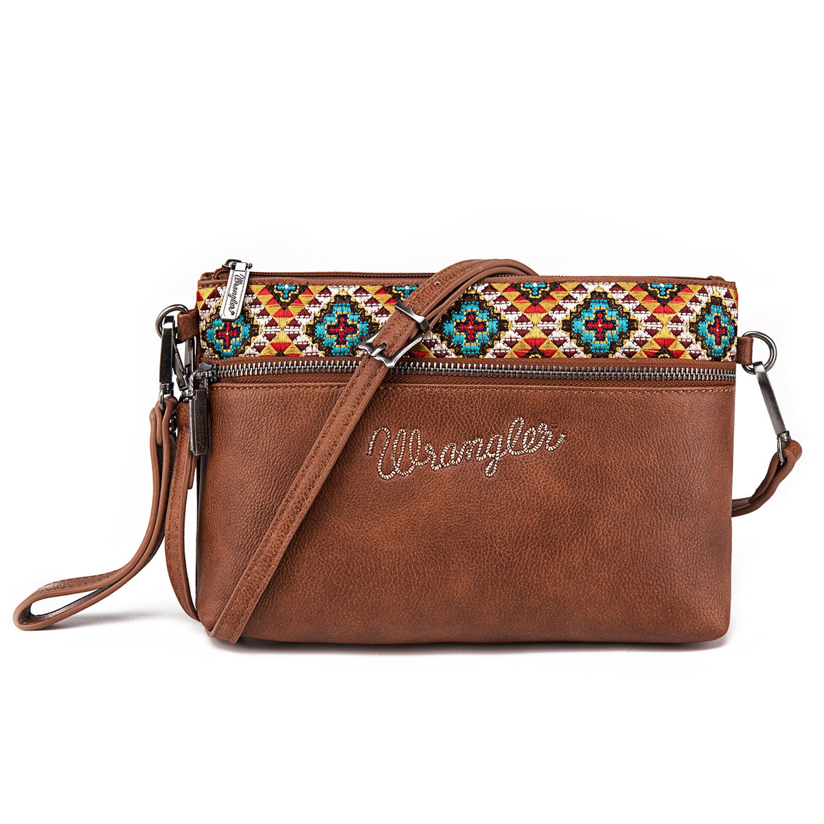 Wrangler Western Cowhide Crossbody Bags for Women Clutch Wristlet Purse