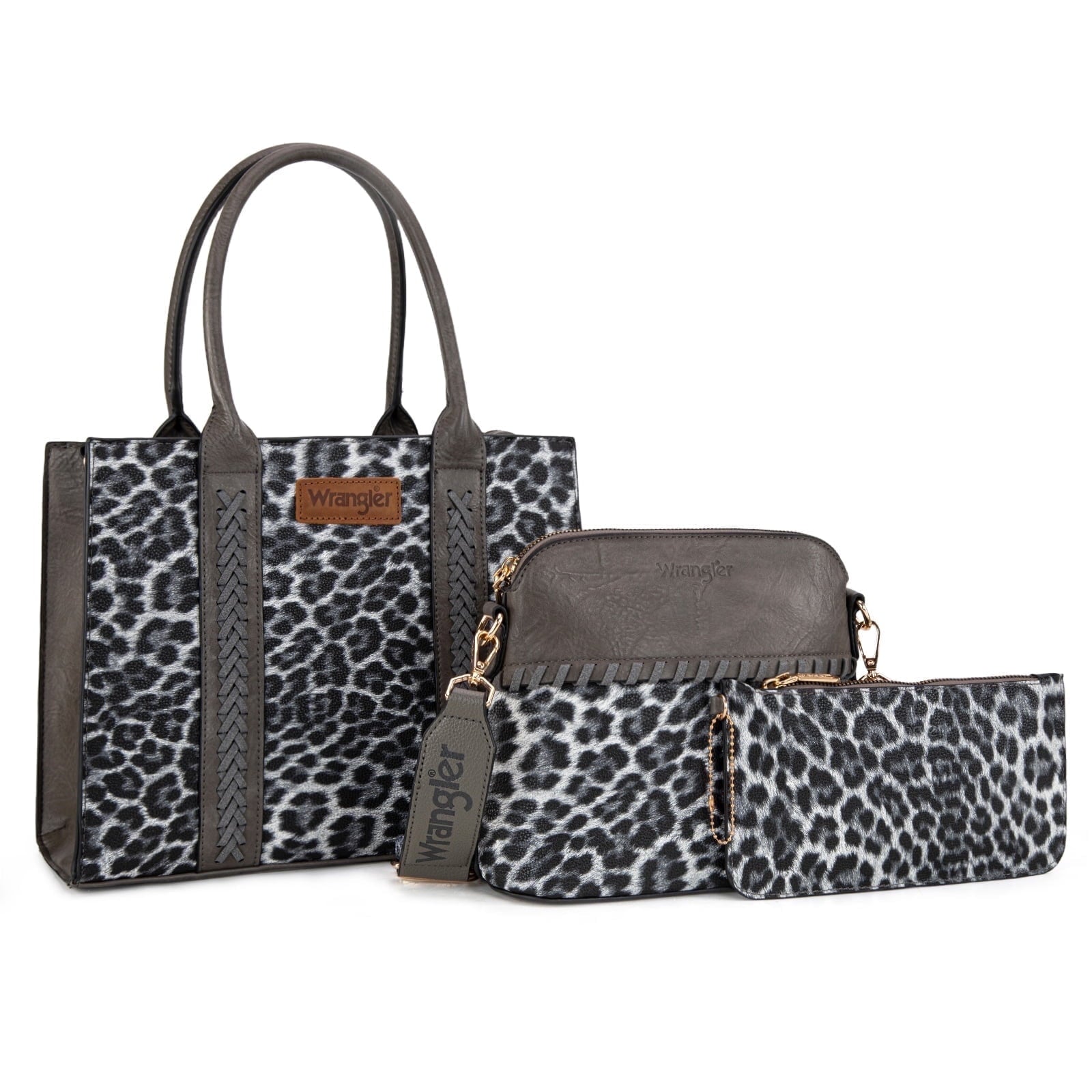 Wrangler 3Pcs Handbags Set Tote Bag & Medium Crossbody Purse & Wallet