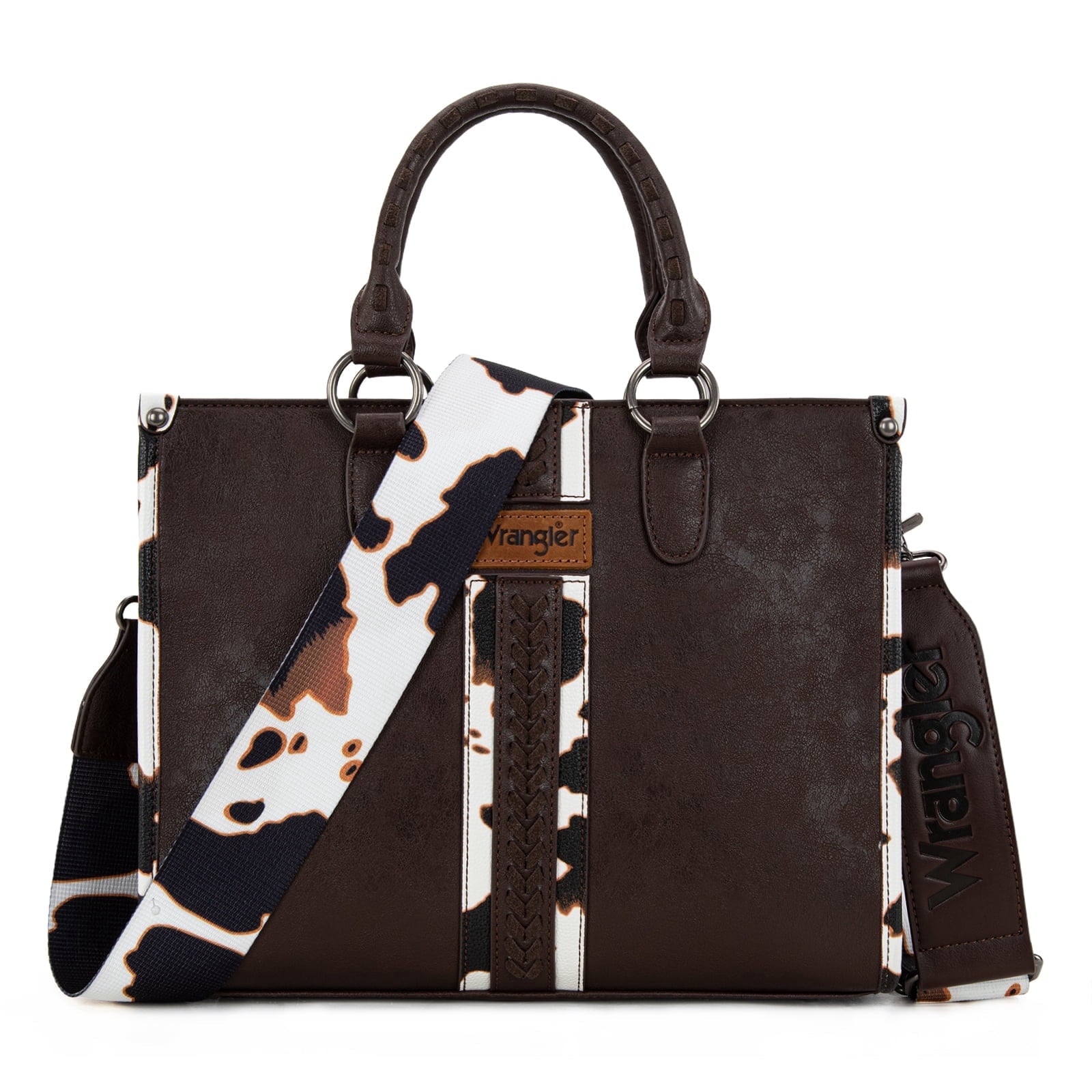 Wrangler Cow Print Tote Bag for Women Western Purse Boho Top Handle Satchel Handbag