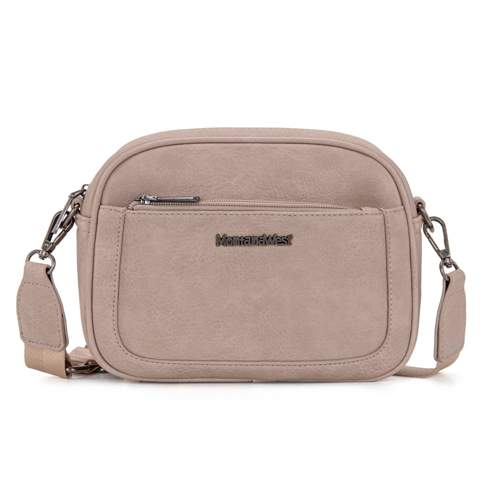 Montana West Small Crossbody Bags for Women Cow Print Purse Triple Zip Shoulder Handbags with Wide Strap