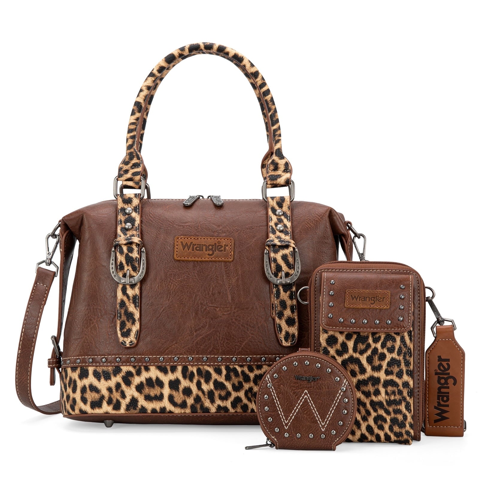 Wrangler 3Pcs Doctor Bag Sets for Women Top-Handle Satchel Bag with Cell Phone Handbags & Coin Purse