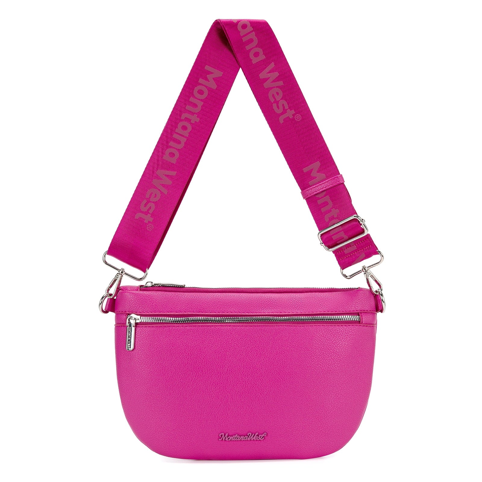 Montana West Crossbody Bag for Women with Dual Zipper Pockets