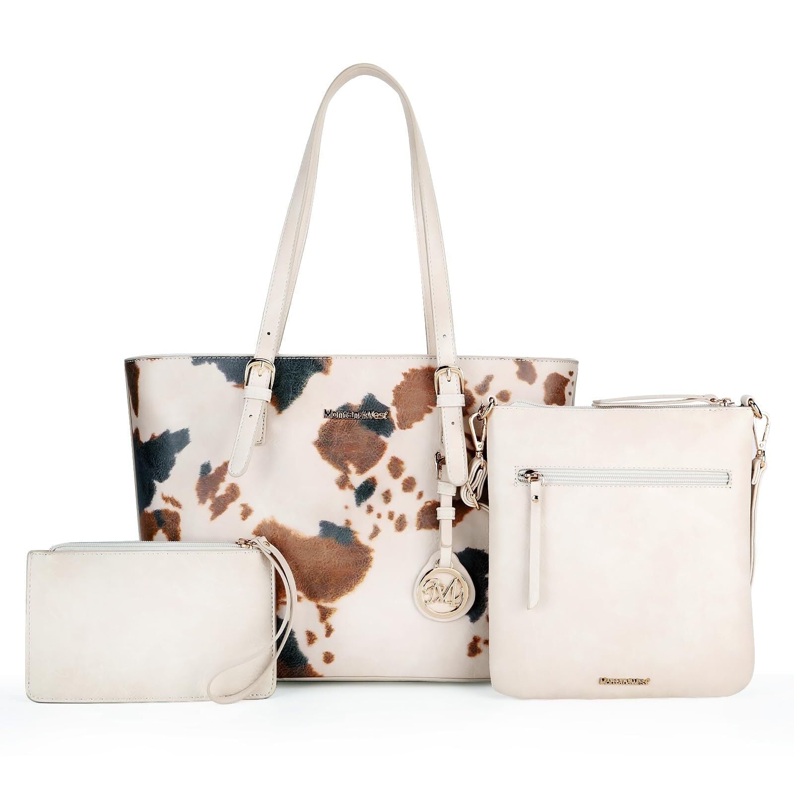 Montana West Purses for Women Tote Bag 3Pcs Set Leopard Print Satchel Handbags