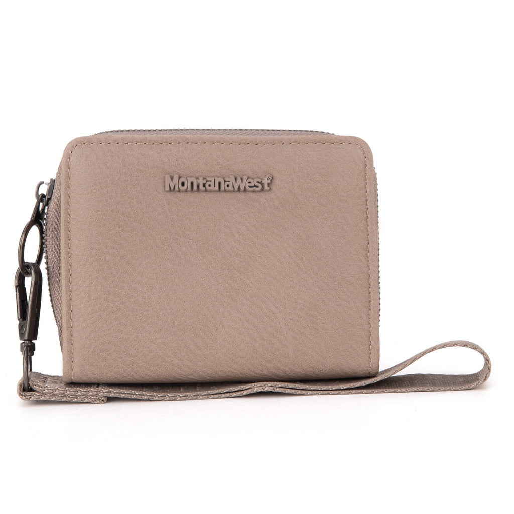 Montana West Small Wallet Woman with a Detachable Wristlet Brown Women's Wallet with Rfid Blocking Lining Minimalist Lightweight & Easy to Carry