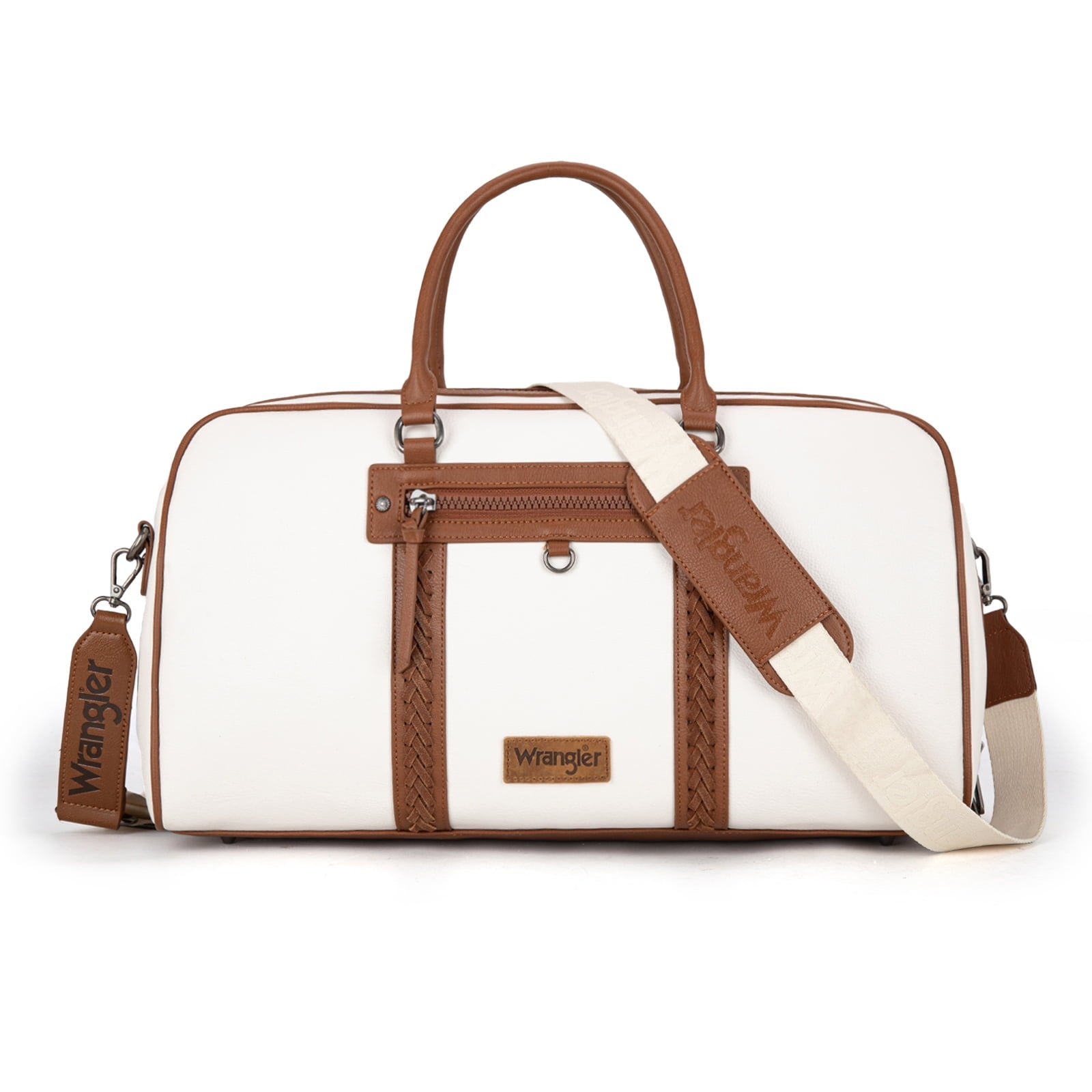Wrangler Travel Duffel Bag Large Capacity Leather Luggage Bag for Women Stylish and Durable Travel Bag