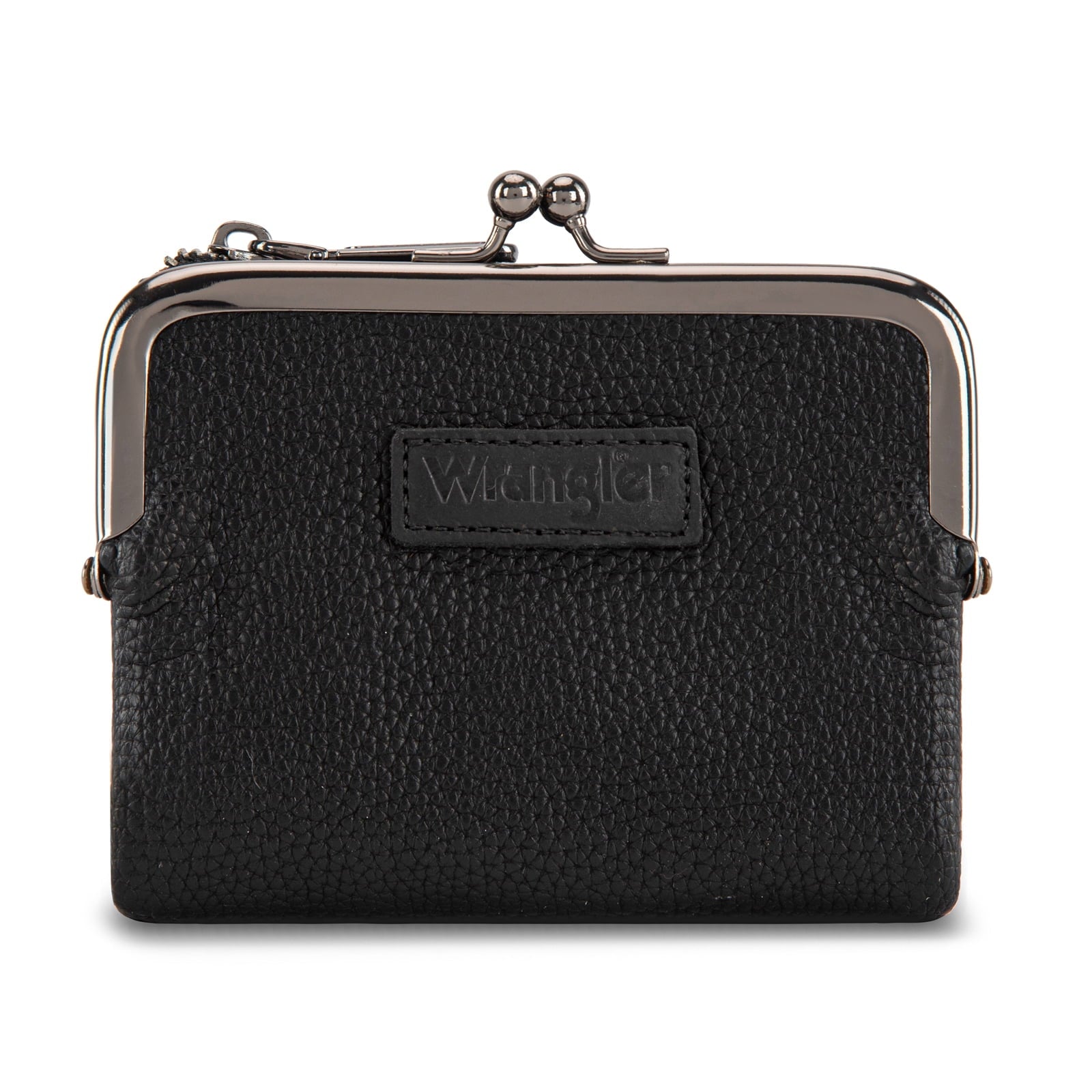 Wrangler Women's Wallet RFID Blocking Wallets Small Bifold Credit Card Holder with Kiss Clasp