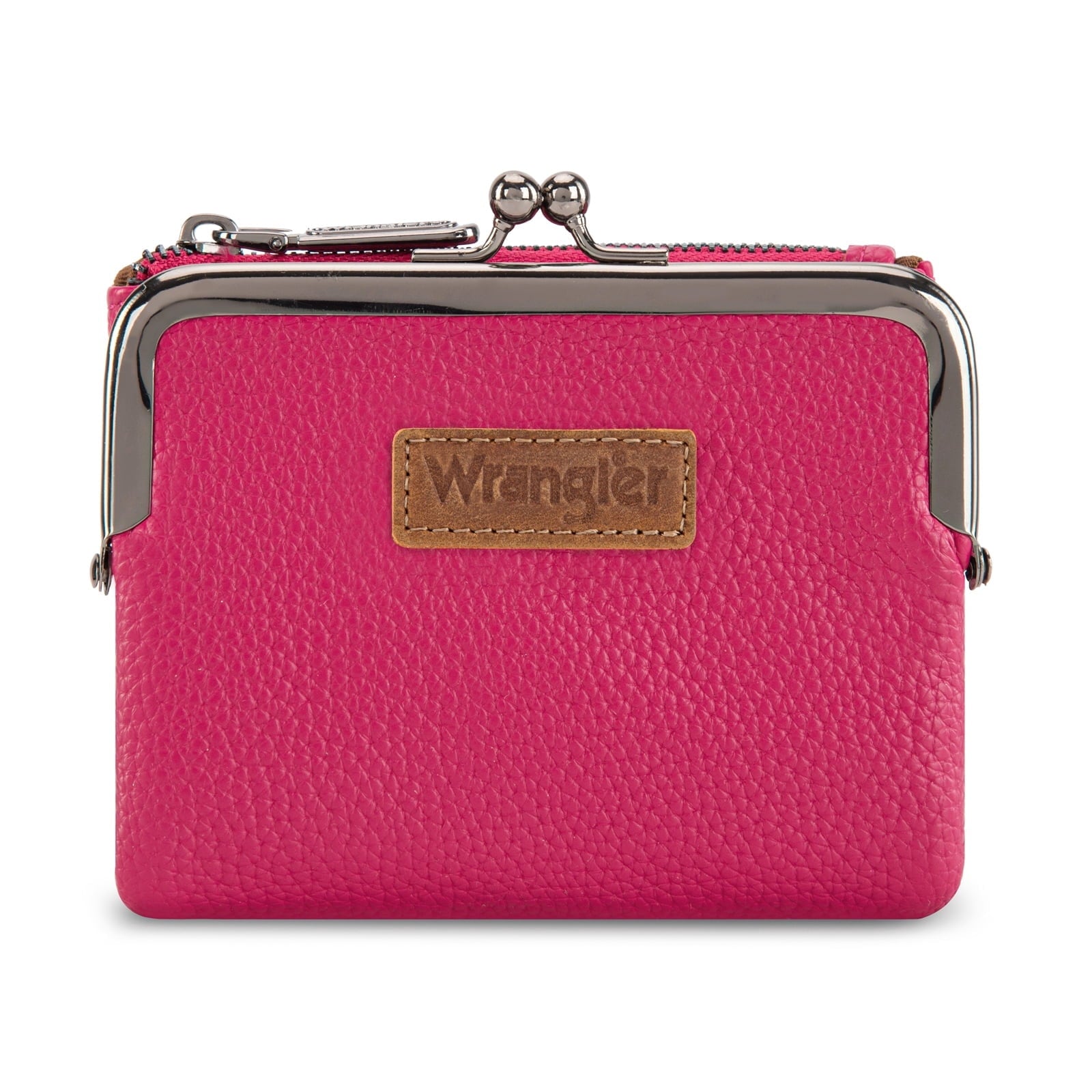 Wrangler Women's Wallet RFID Blocking Wallets Small Bifold Credit Card Holder with Kiss Clasp