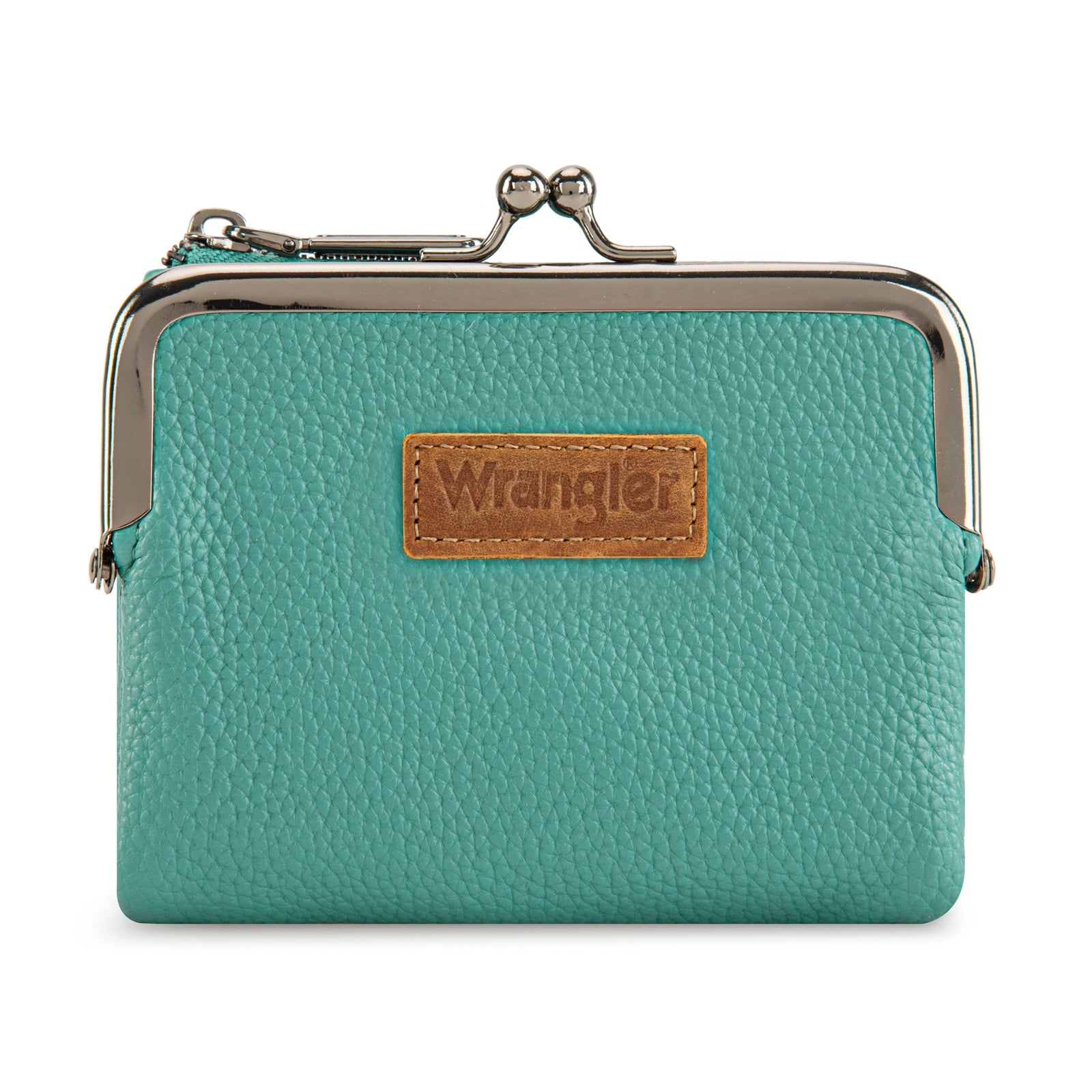 Wrangler Women's Wallet RFID Blocking Wallets Small Bifold Credit Card Holder with Kiss Clasp