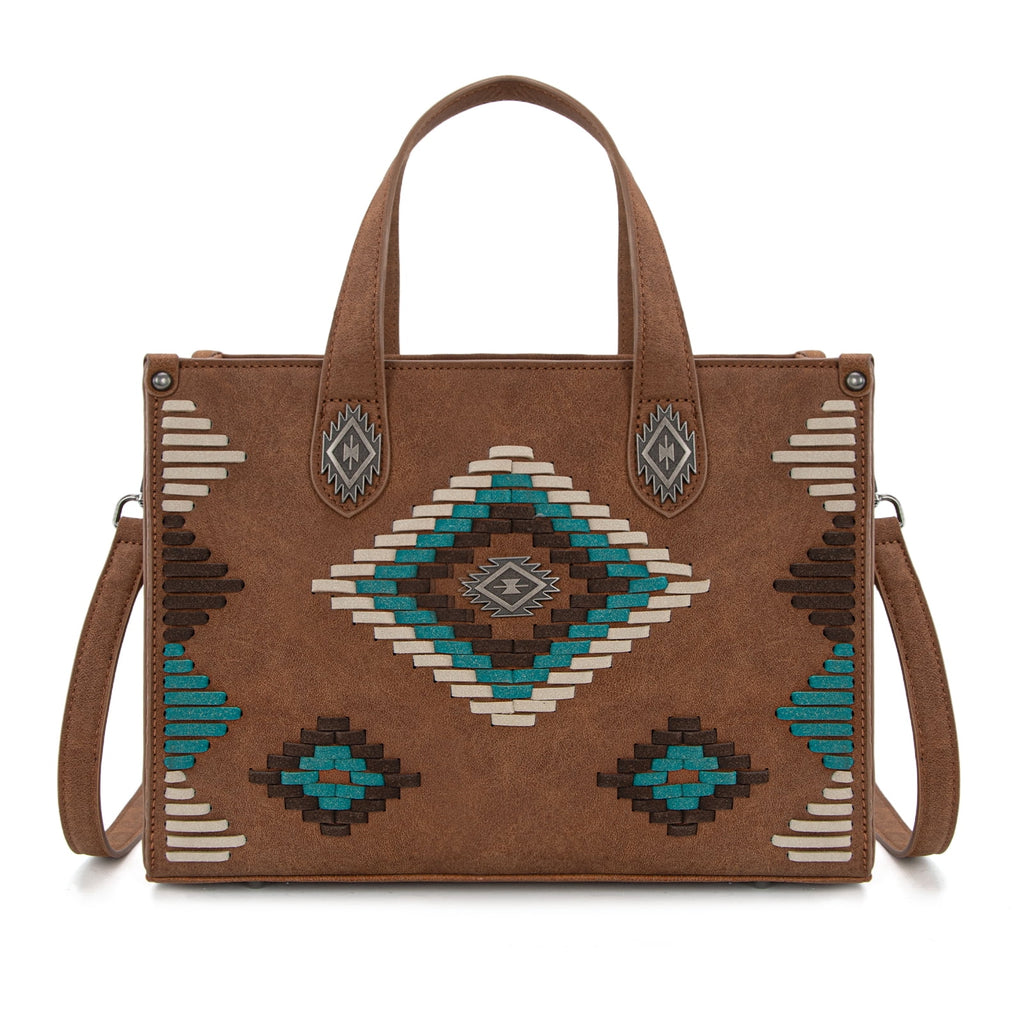 Montana West Women's Aztec Leather Tote Bag Set Stylish Handbag for Everyday Use