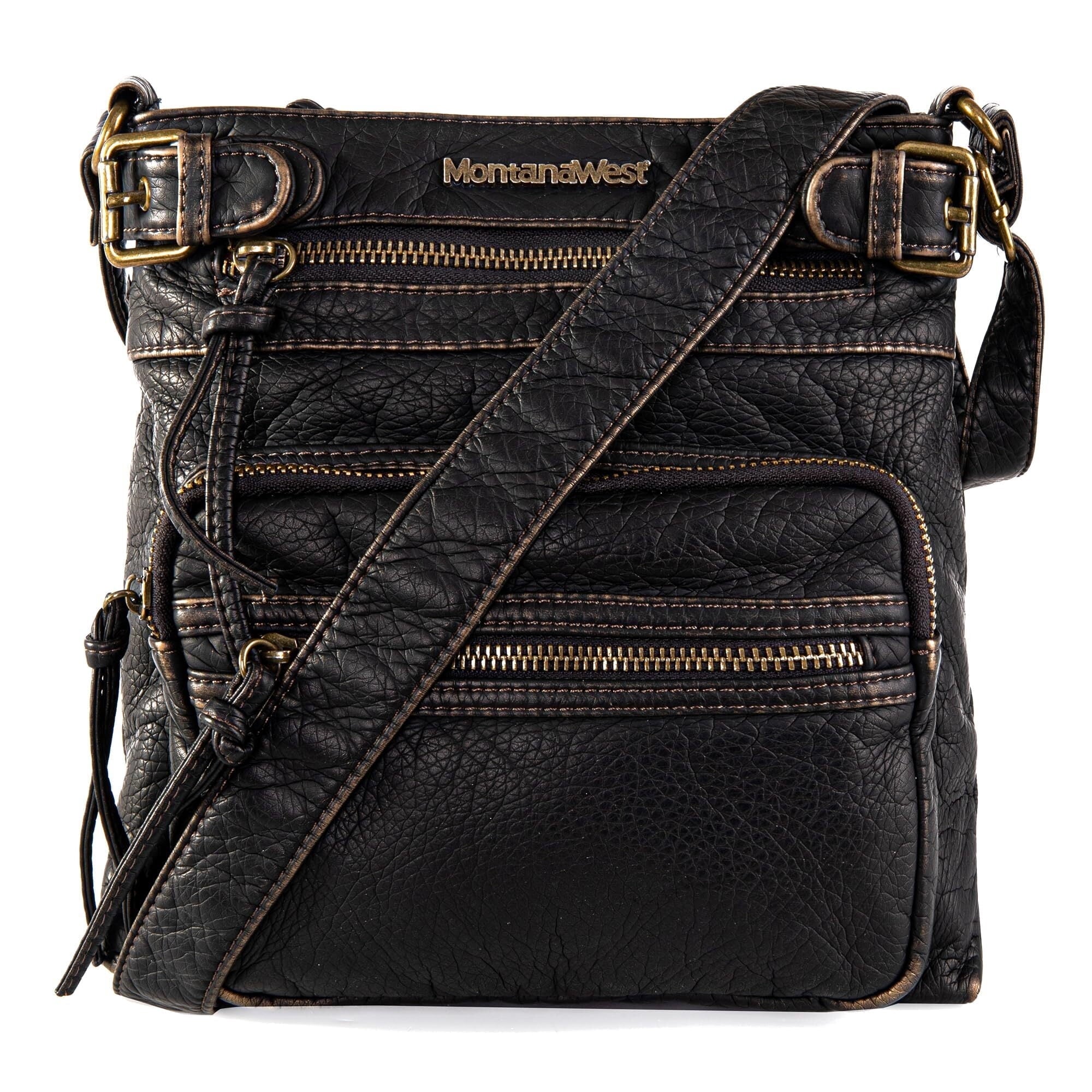 Montana West Crossbody Bag for Women Multi Pocket Shoulder Bags Medium Travel Purses Ultra Soft Washed Leather