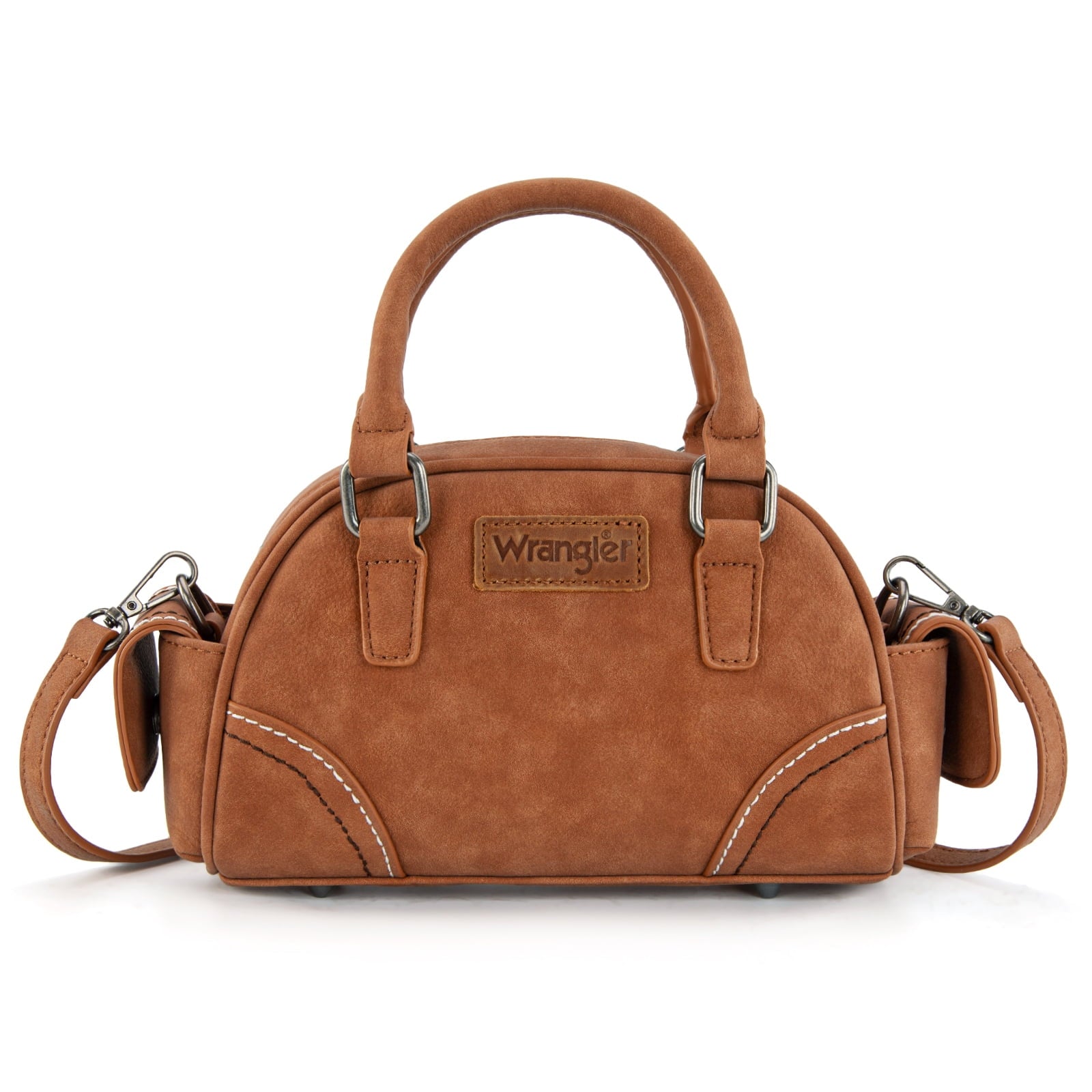 Wrangler Small Crossbody Purses for Women Boston Barrel Bag Mini Top Handle Bags with Crossbody Strap