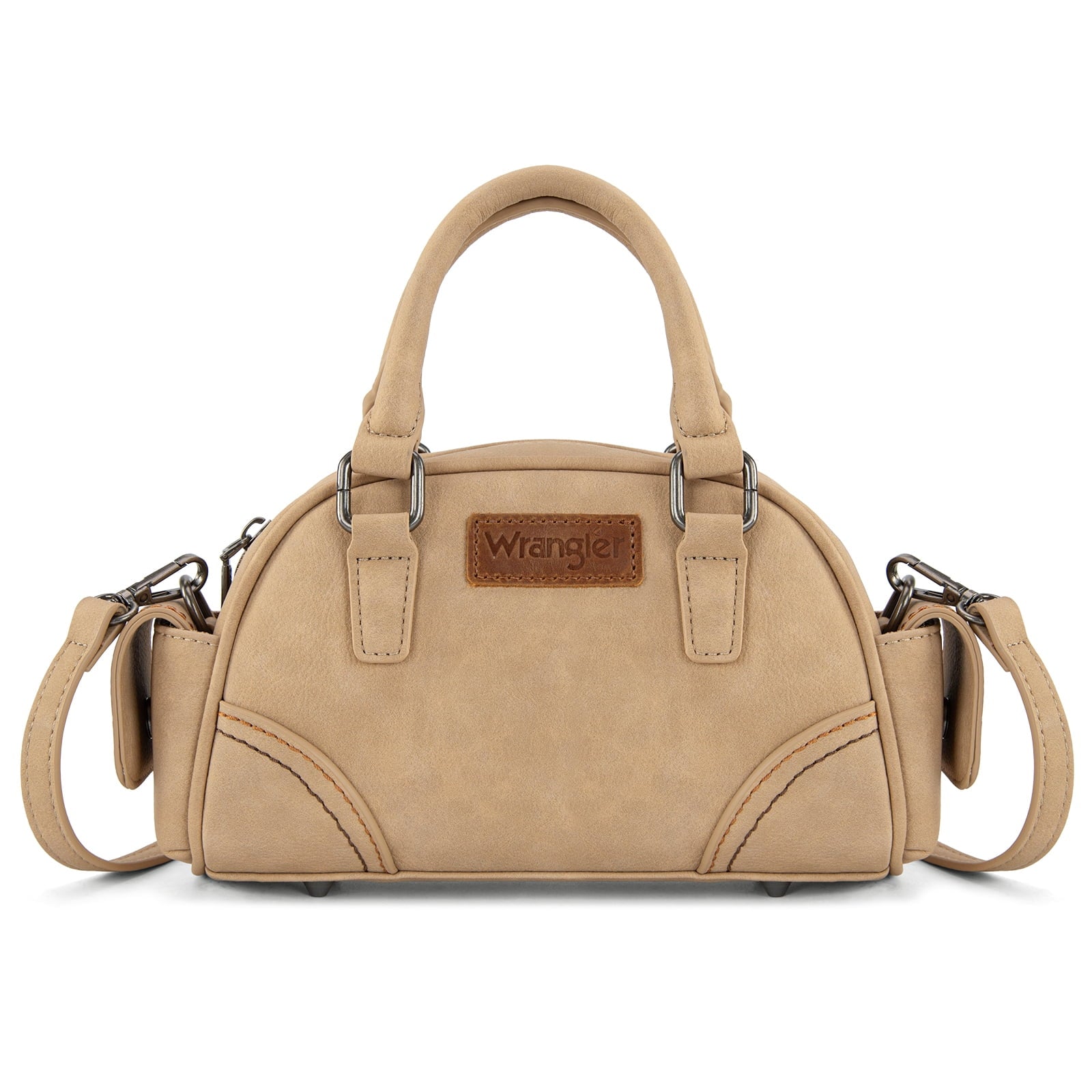 Wrangler Small Crossbody Purses for Women Boston Barrel Bag Mini Top Handle Bags with Crossbody Strap