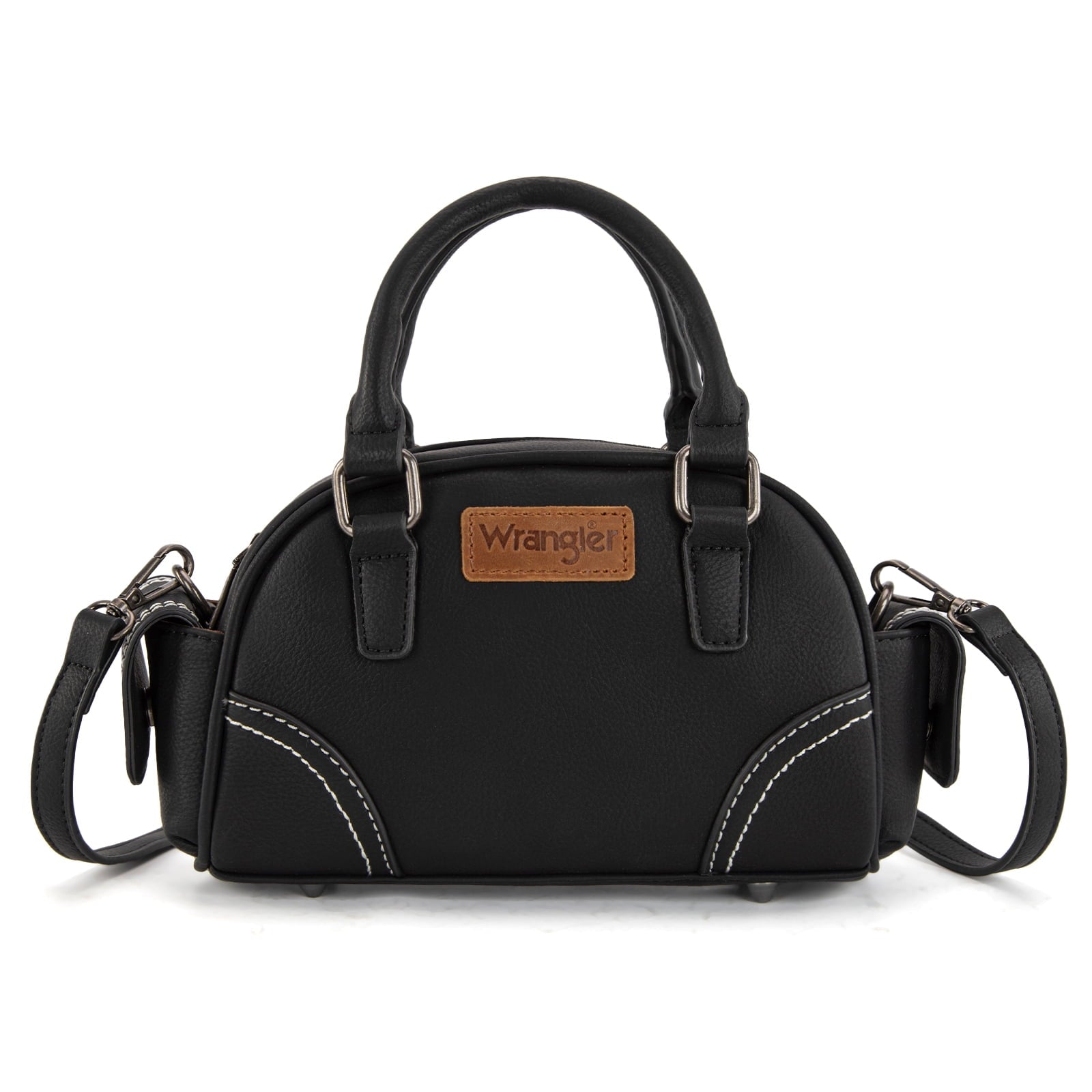 Wrangler Small Crossbody Purses for Women Boston Barrel Bag Mini Top Handle Bags with Crossbody Strap