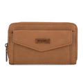 Wrangler Large Capacity Wallets Women with Wristlet and Metal Smooth Zipper