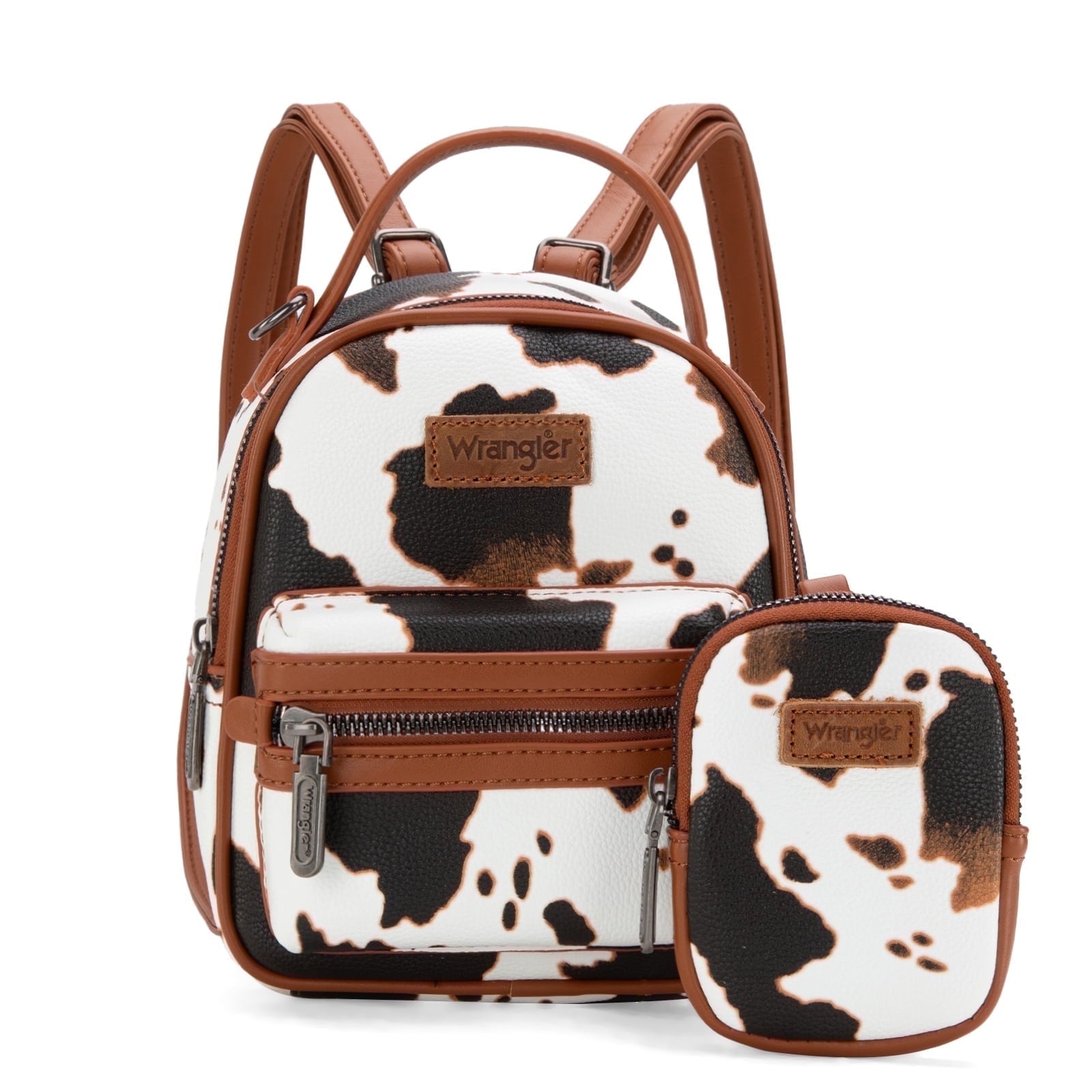 Wrangler Mini Backpack Cute Cow Print Backpack Purse for Women