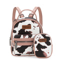 Wrangler Mini Backpack Cute Cow Print Backpack Purse for Women