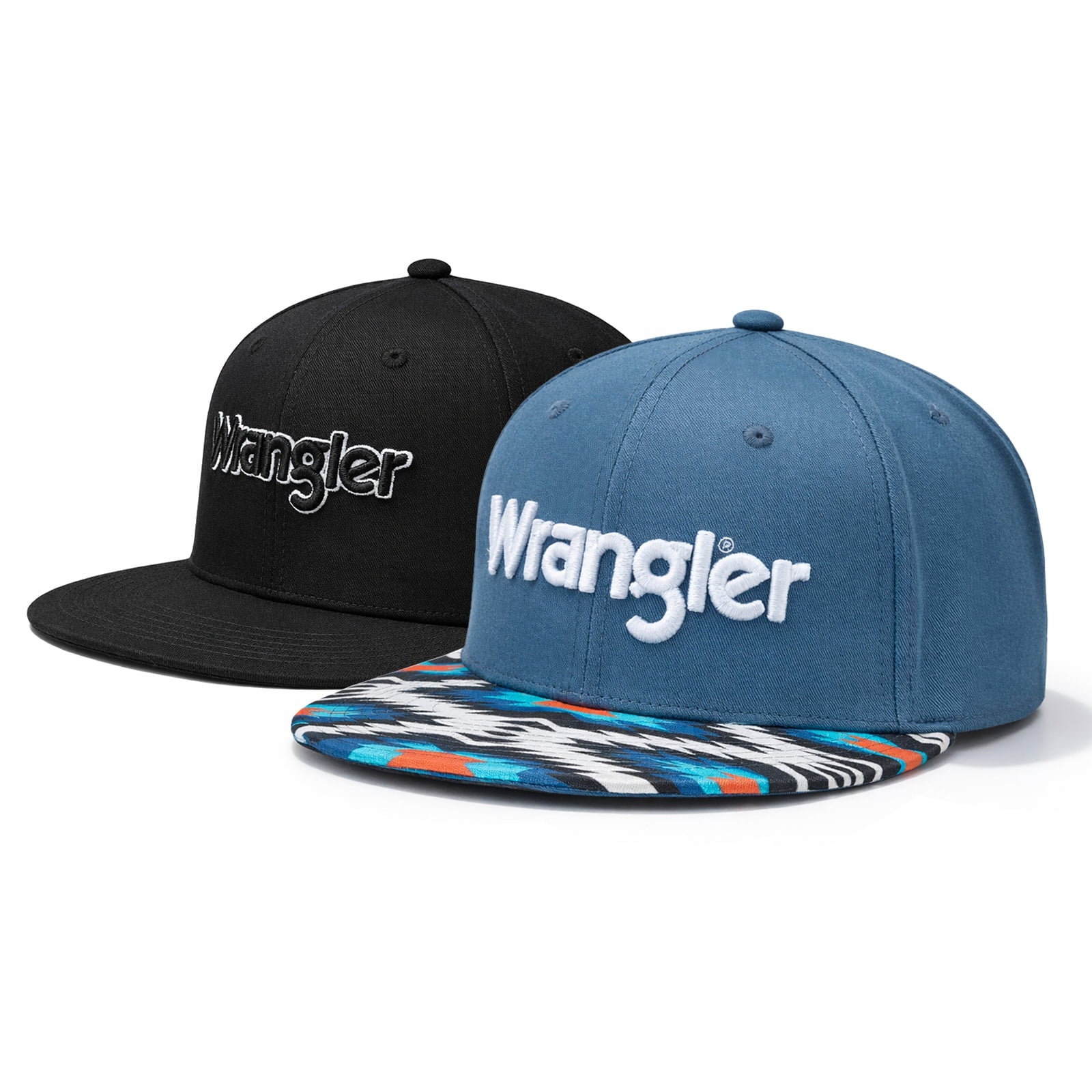 Wrangler Baseball Cap Hat Set for Men and Women Unisex Trucker Hat Breathable Mesh Structured 7-Panel Adjustable Snapback Cap