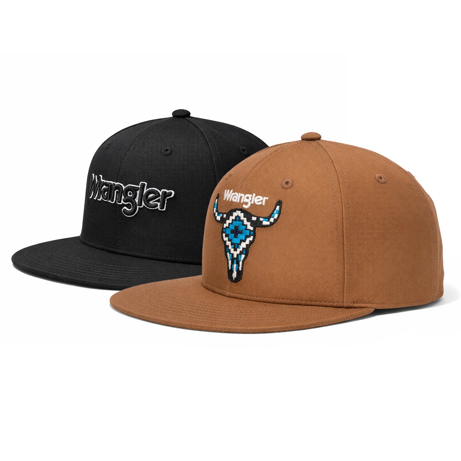 Wrangler Baseball Cap Hat Set for Men and Women Unisex Trucker Hat Breathable Mesh Structured 7-Panel Adjustable Snapback Cap