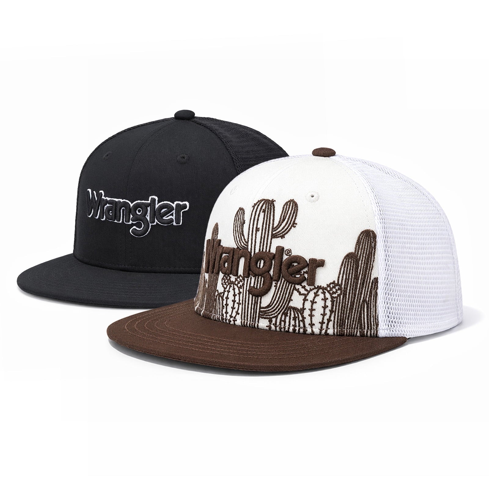 Wrangler Baseball Cap Hat Set Unisex Trucker Hat for Men and Women Breathable Mesh Adjustable Snapback Cap Outdoor Sports
