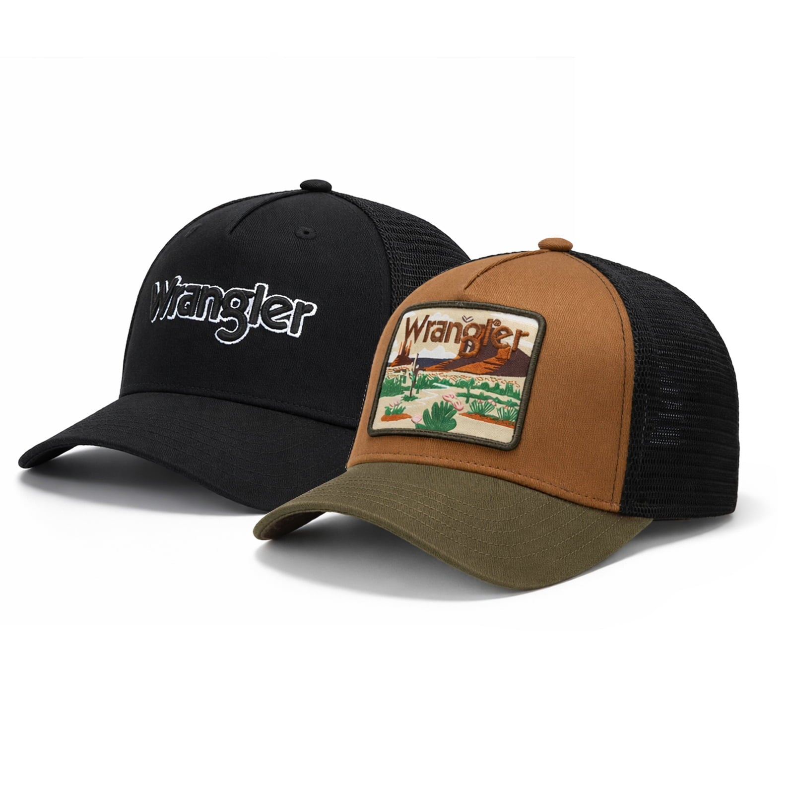 Wrangler Baseball Cap Hat Set for Women Unisex Adjustable Snapback Breathable Mesh Structured Casual Outdoor