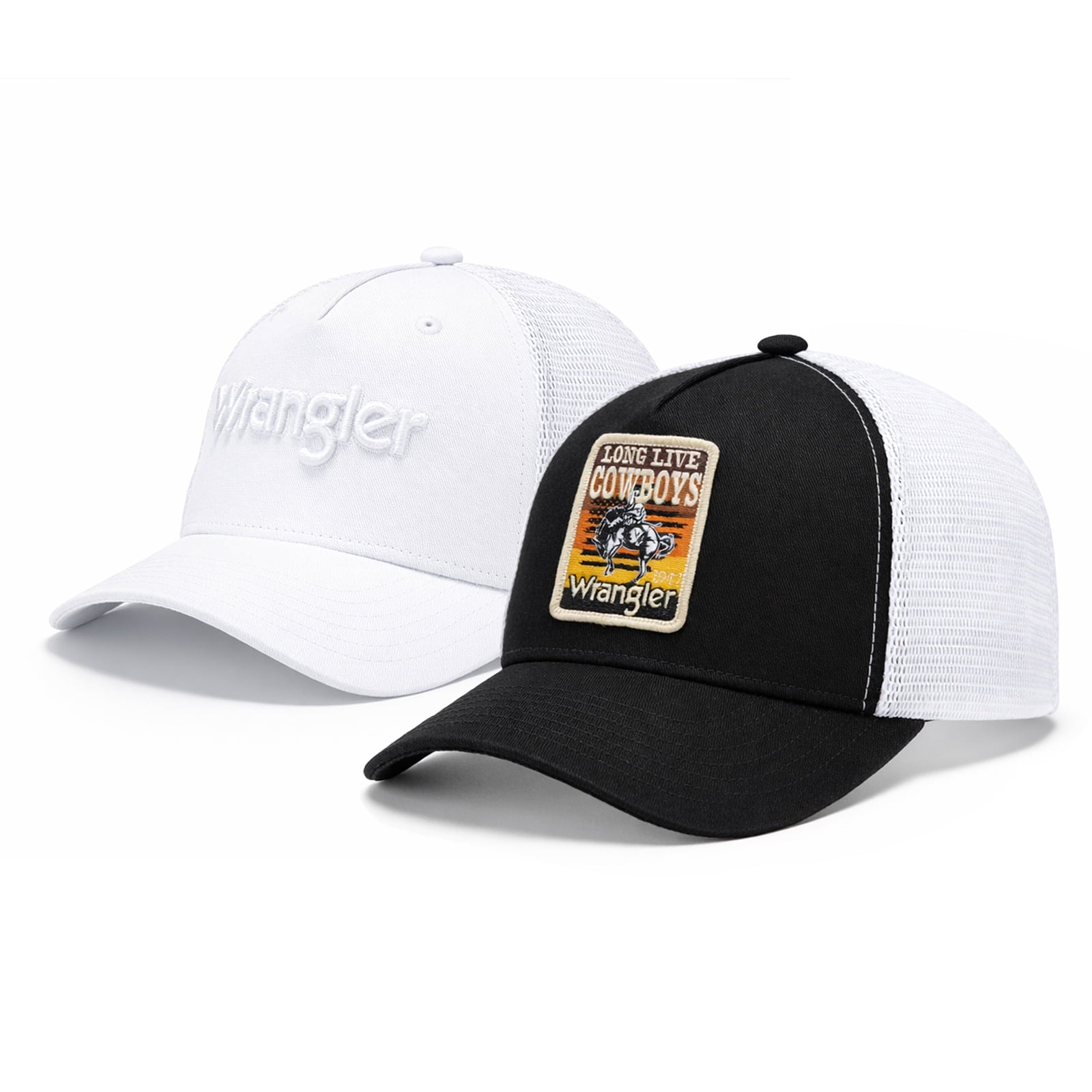 Wrangler Baseball Cap Hat Set for Women Unisex Adjustable Snapback Breathable Mesh Structured Casual Outdoor