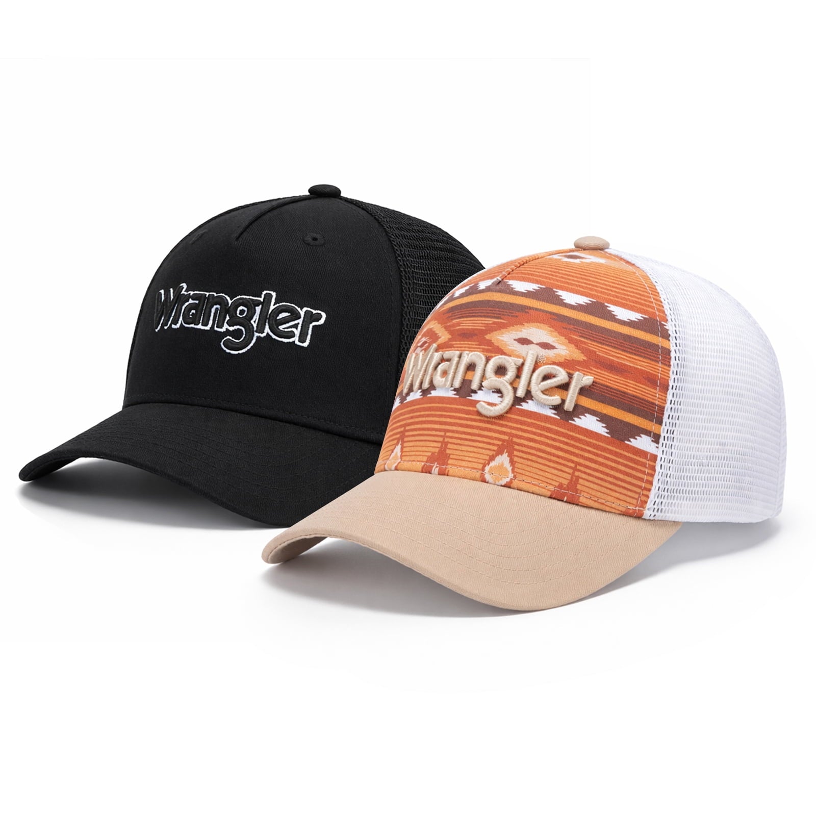 Wrangler Baseball Cap Hat Set for Women Unisex Adjustable Snapback Breathable Mesh Structured Casual Outdoor