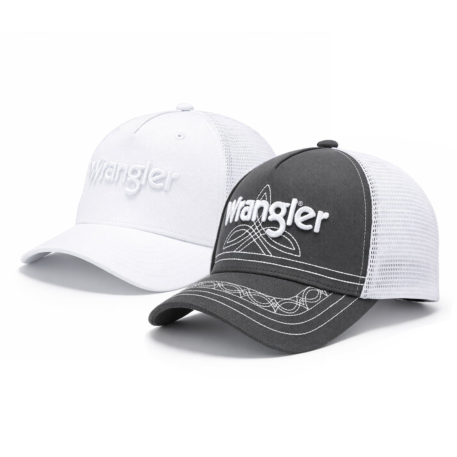 Wrangler Baseball Cap Hat Set for Women Unisex Adjustable Snapback Breathable Mesh Structured Casual Outdoor