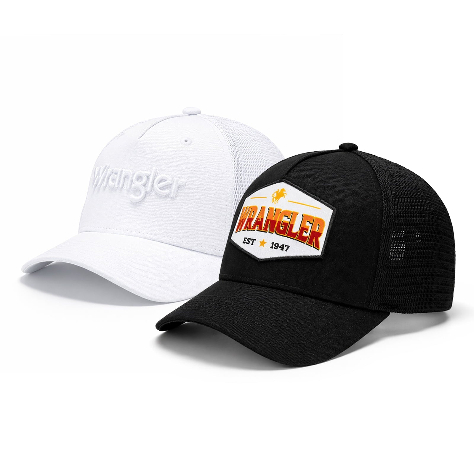 Wrangler Baseball Cap Hat Set for Women Unisex Adjustable Snapback Breathable Mesh Structured Casual Outdoor