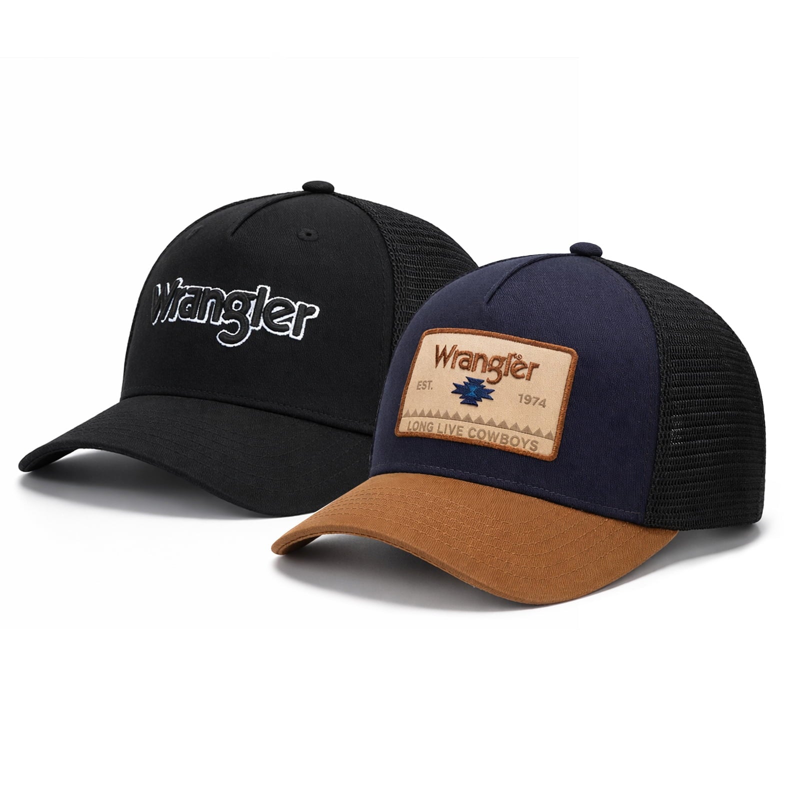 Wrangler Baseball Cap Hat Set for Women Unisex Adjustable Snapback Breathable Mesh Structured Casual Outdoor