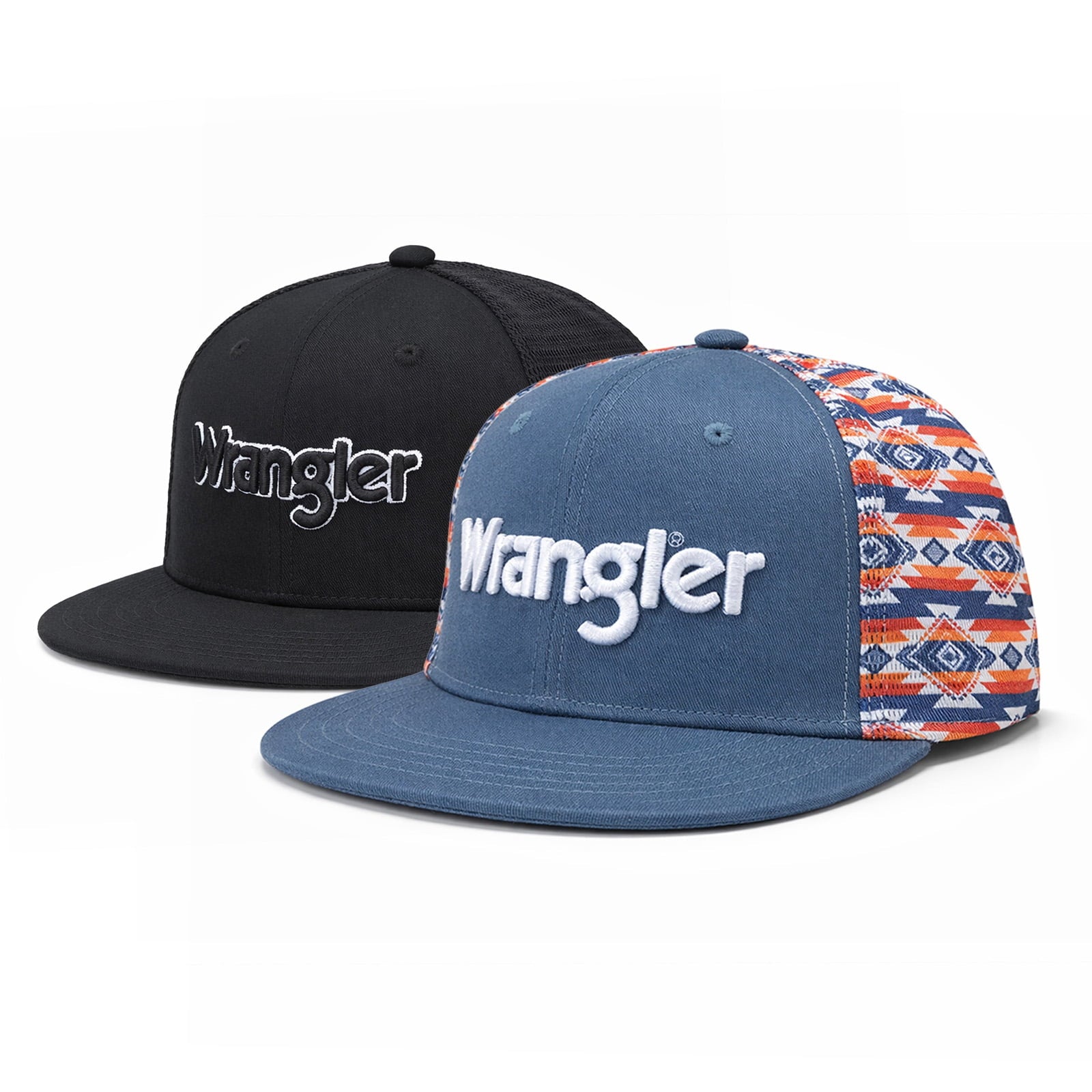 Wrangler Baseball Cap Hat Set Unisex Trucker Hat for Men and Women Breathable Mesh Adjustable Snapback Cap Outdoor Sports