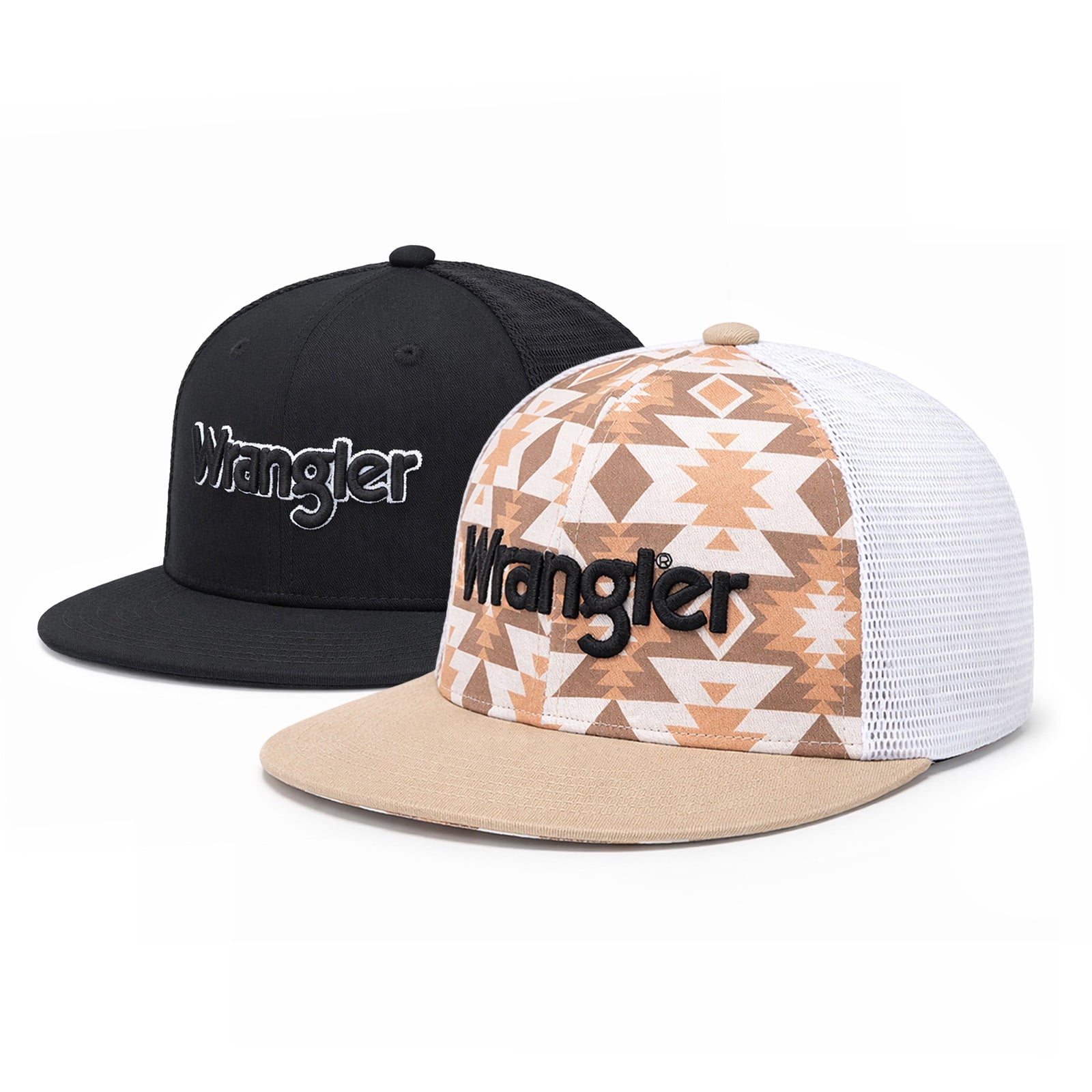 Wrangler Baseball Cap Hat Set Unisex Trucker Hat for Men and Women Breathable Mesh Adjustable Snapback Cap Outdoor Sports