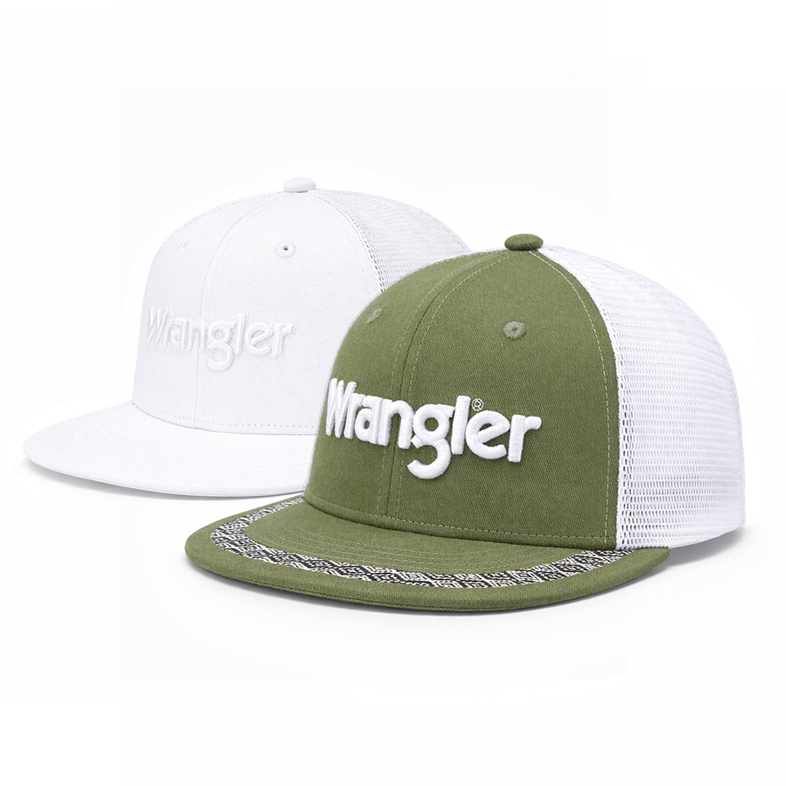 Wrangler Baseball Cap Hat Set Unisex Trucker Hat for Men and Women Breathable Mesh Adjustable Snapback Cap Outdoor Sports