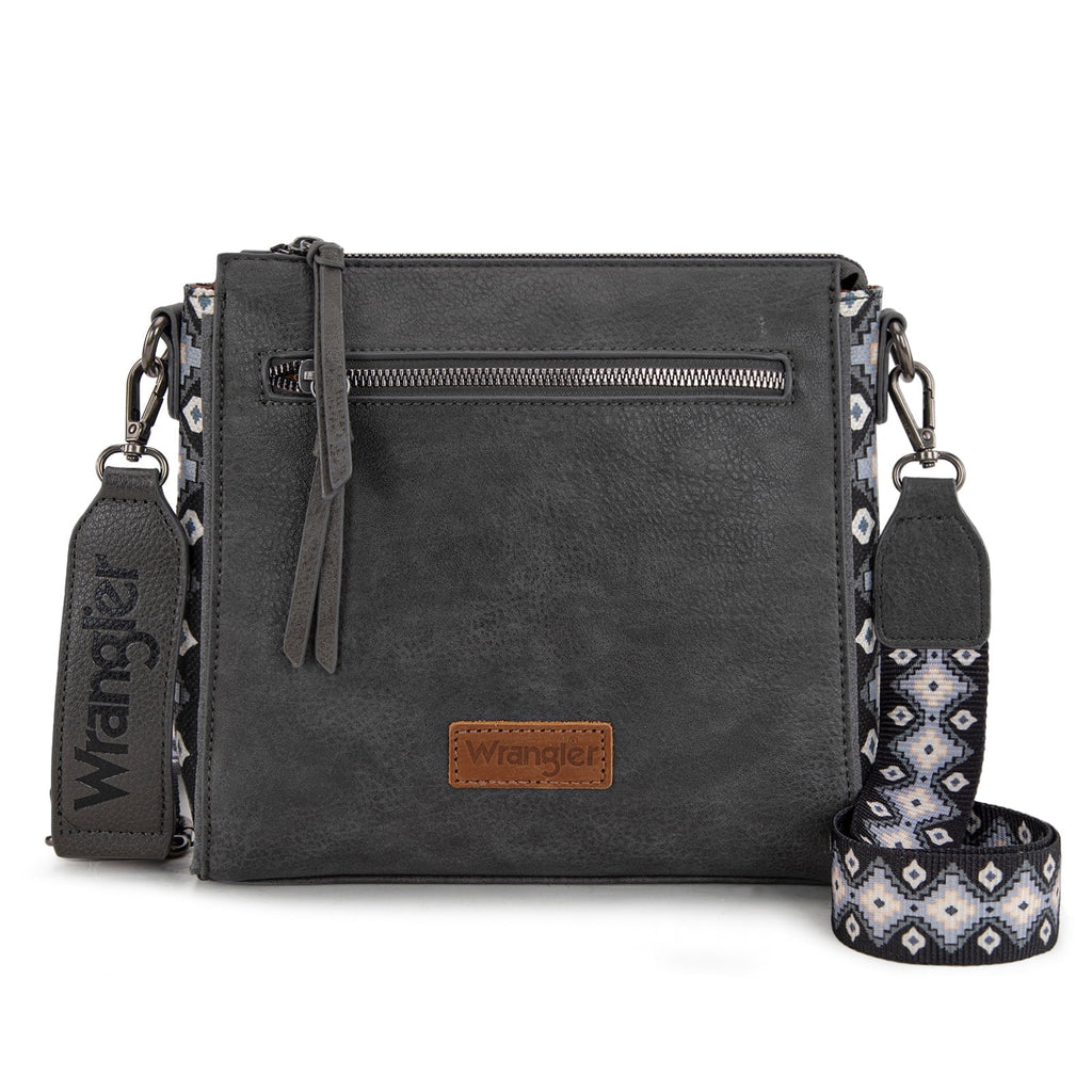 Wrangler Aztec Crossbody Purse Medium Shoulder Bags for Women Western Handbag with Guitar Strap