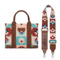 Montana West Women's Wrangler Purse - Stylish Western Aztec Tote Bag with Guitar Strap Boho Chic Design for Every Occasion