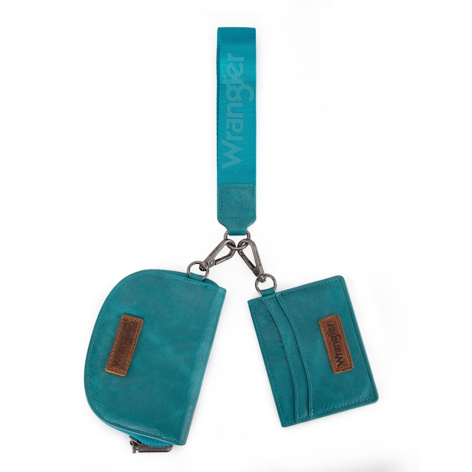 Wrangler KeyChain Wallet Wristlet Wallets for Women Dual Pouch Wristlet Rfid Blocking Credit Card Holder Wallet