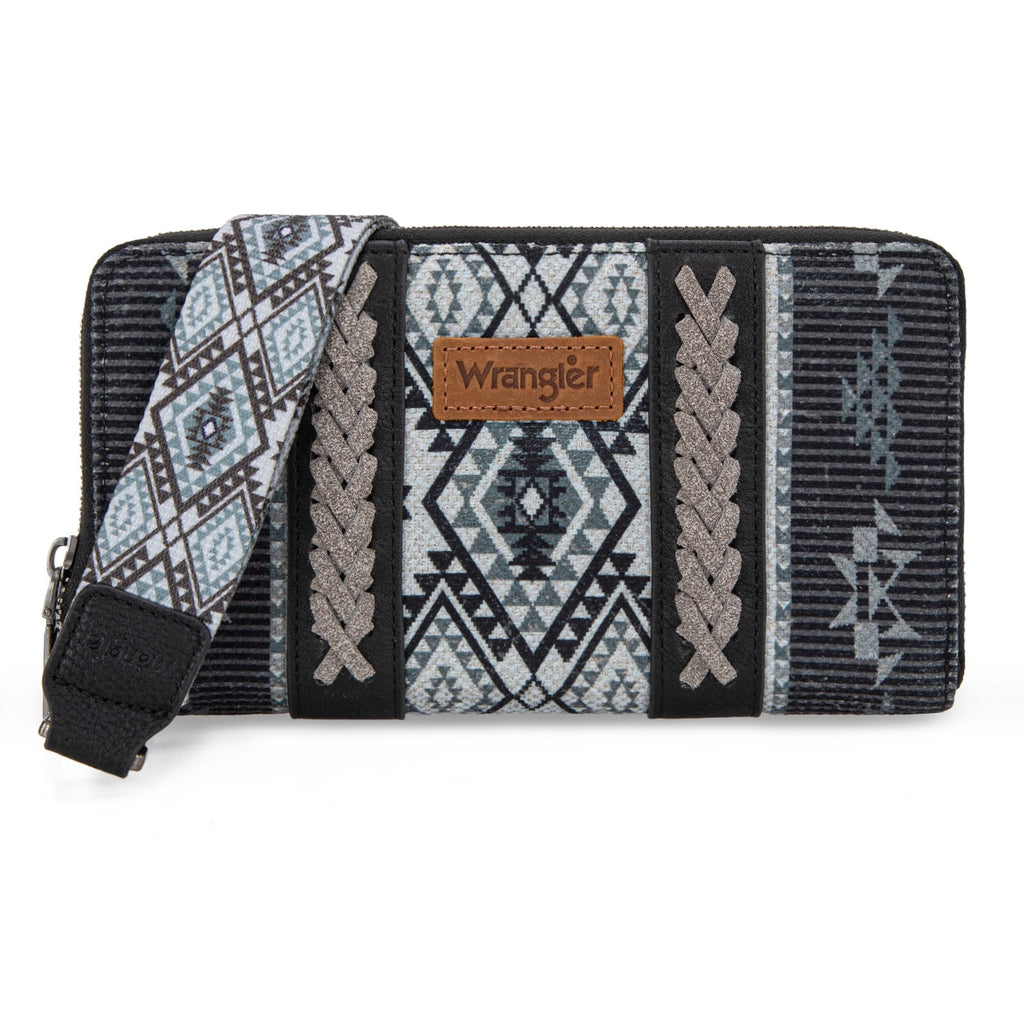 Wrangler Wristlet Western Wallet Boho Aztec Credit Card Holder for Women