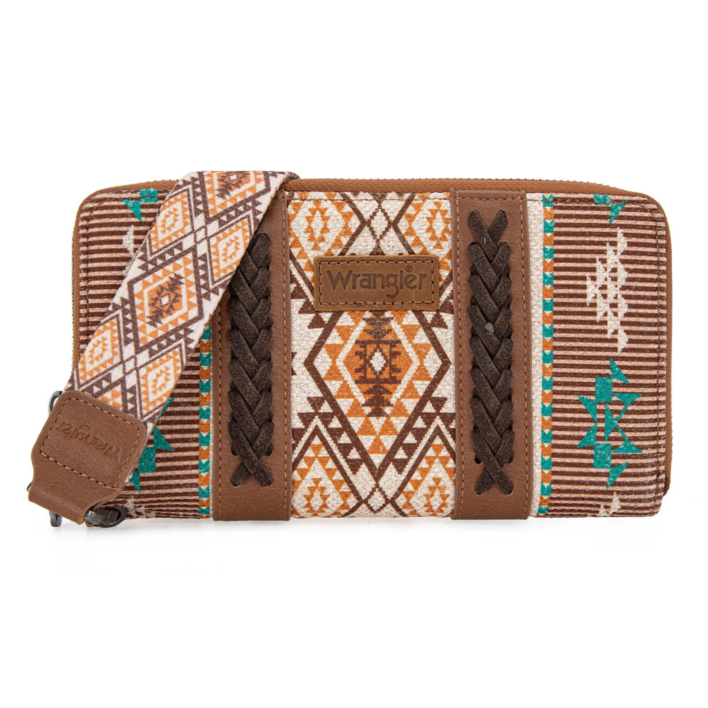 Wrangler Wristlet Western Wallet Boho Aztec Credit Card Holder for Women