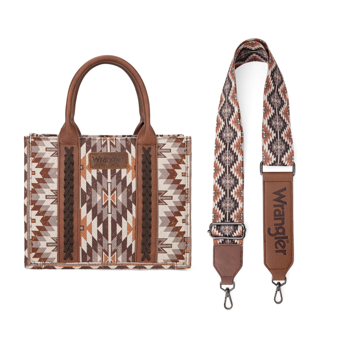 Wrangler Women's Boho Aztec Tote Bag - Stylish Shoulder Purse with Top Handle Satchel Design