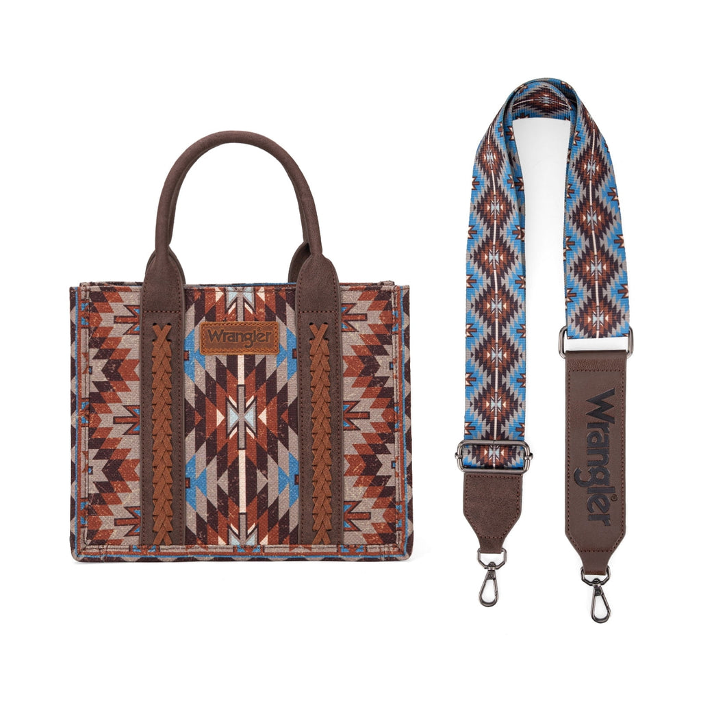 Wrangler Women's Boho Aztec Tote Bag - Stylish Shoulder Purse with Top Handle Satchel Design