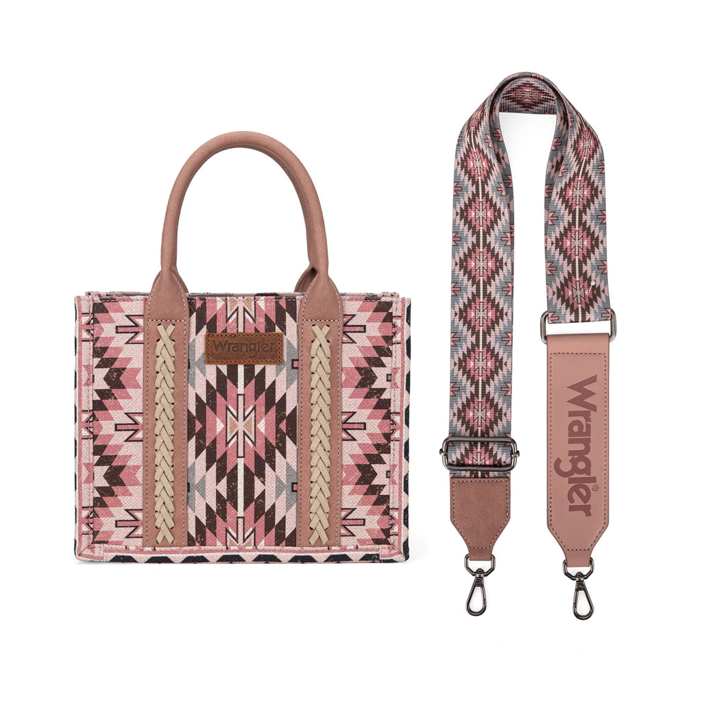 Wrangler Women's Boho Aztec Tote Bag - Stylish Shoulder Purse with Top Handle Satchel Design