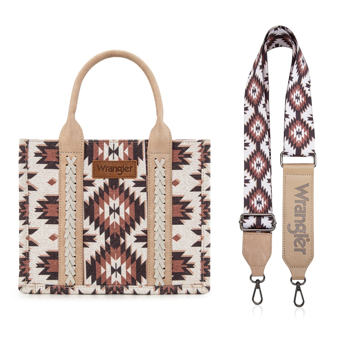 Wrangler Women's Boho Aztec Tote Bag - Stylish Shoulder Purse with Top Handle Satchel Design
